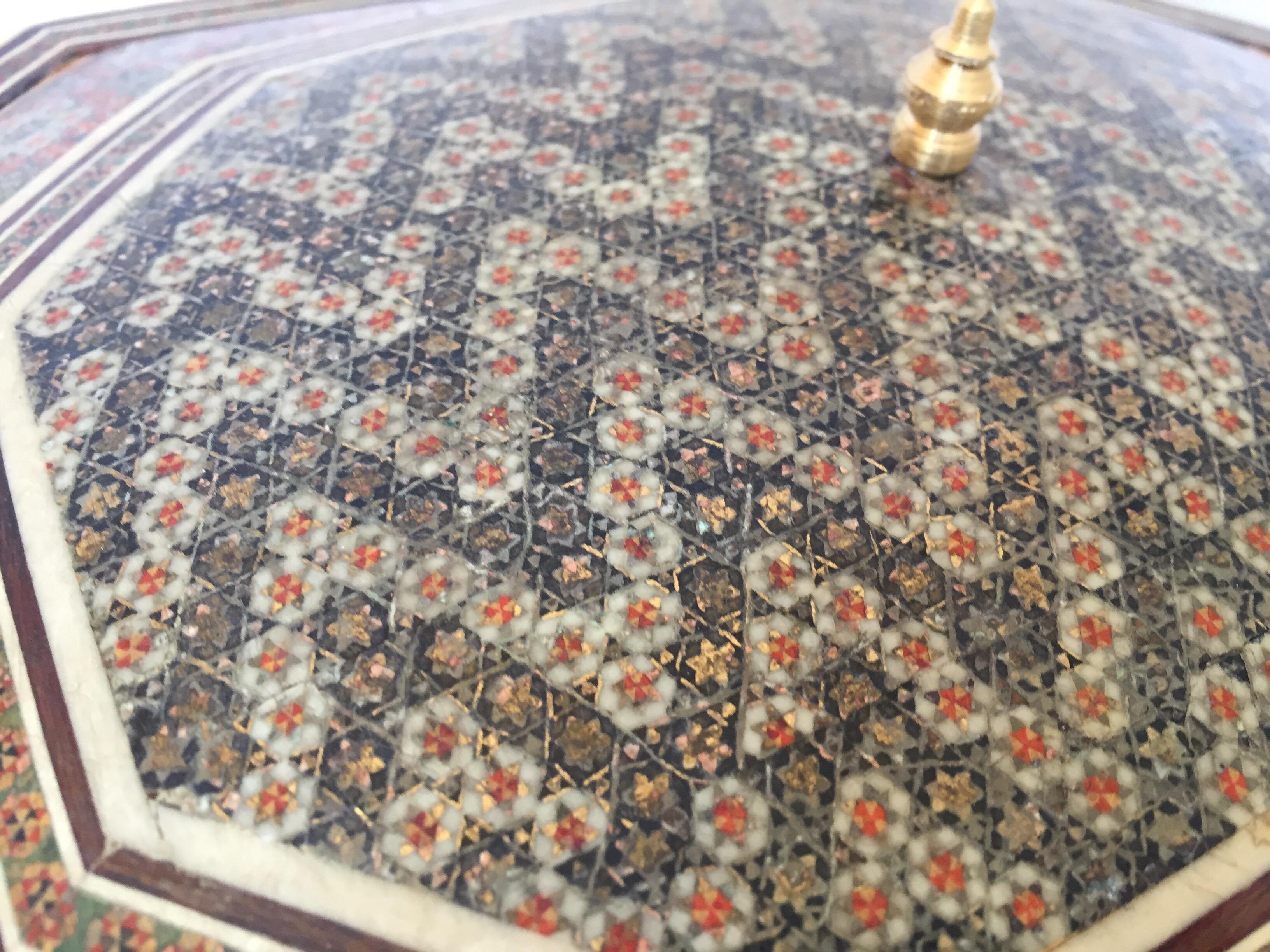 Large Persian Decorative Micro Mosaic Inlaid Jewelry Box 5