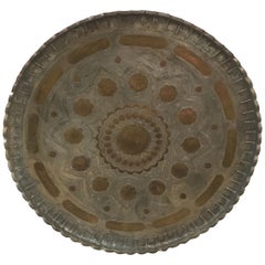 Großes persisches islamisches getöntes Kupfertablett, spätes 19. Jahrhundert