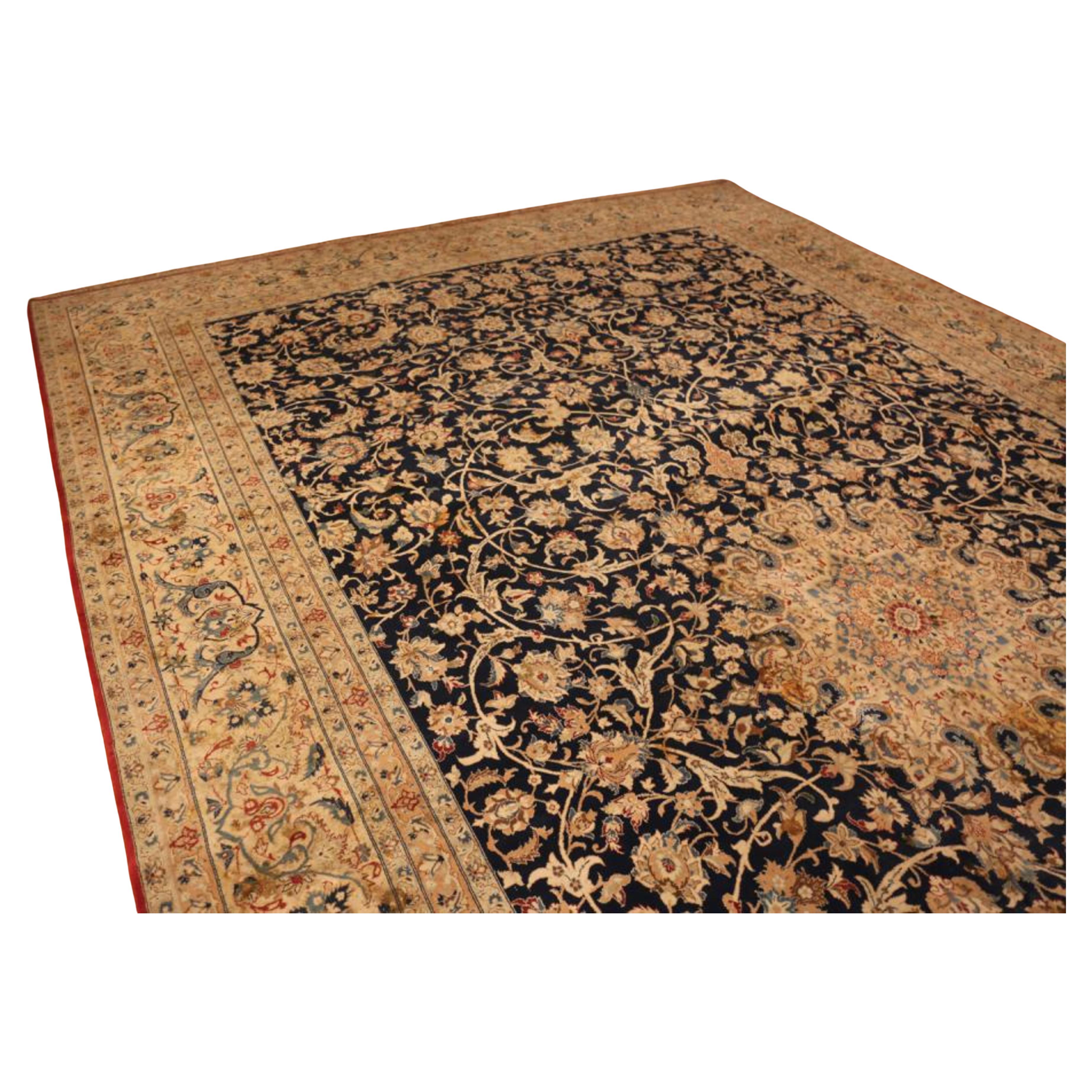 Persian Nain Oversized Rug – Exquisite Craftsmanship and Timeless Elegance

This Persian Nain oversized rug is a masterpiece of traditional textile art, offering a harmonious blend of elegance, luxury, and historical richness. Handwoven with