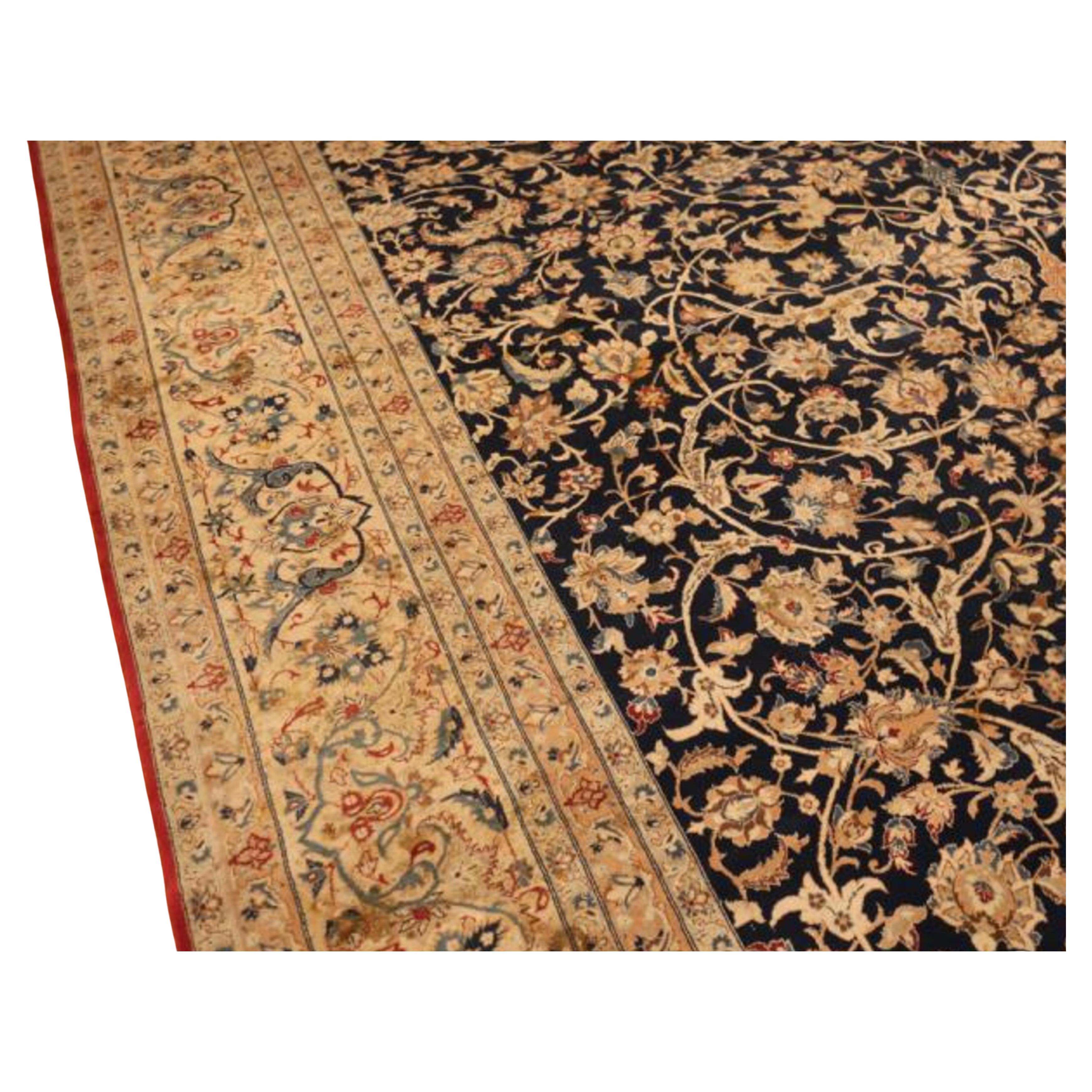 Hand-Knotted Large Persian Nain Oversized Rug For Sale