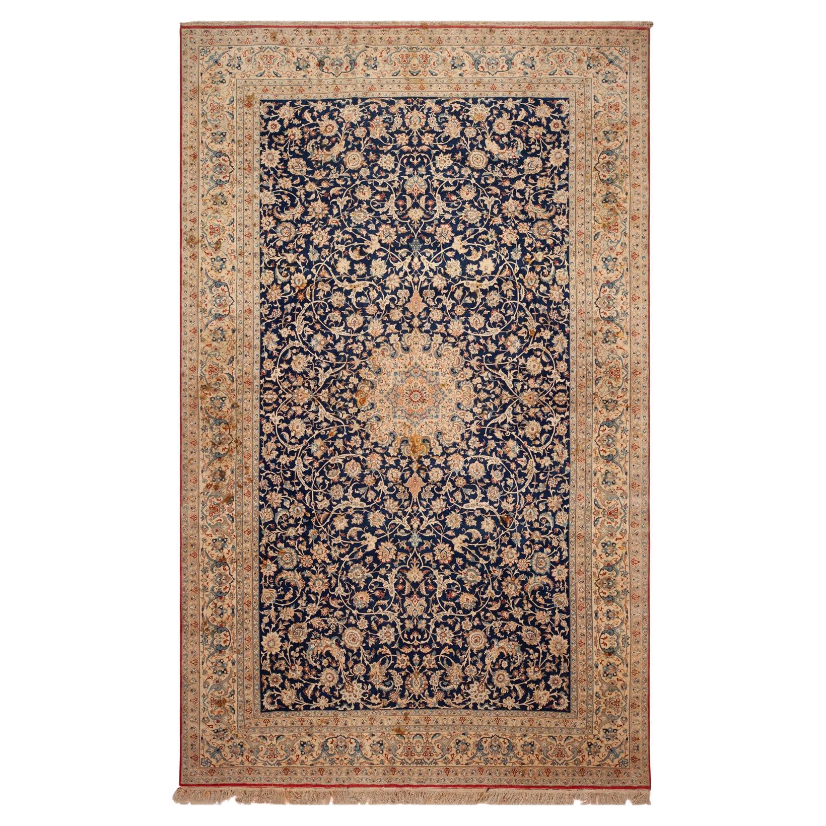 Large Persian Nain Oversized Rug In Excellent Condition For Sale In Barueri, SP, BR