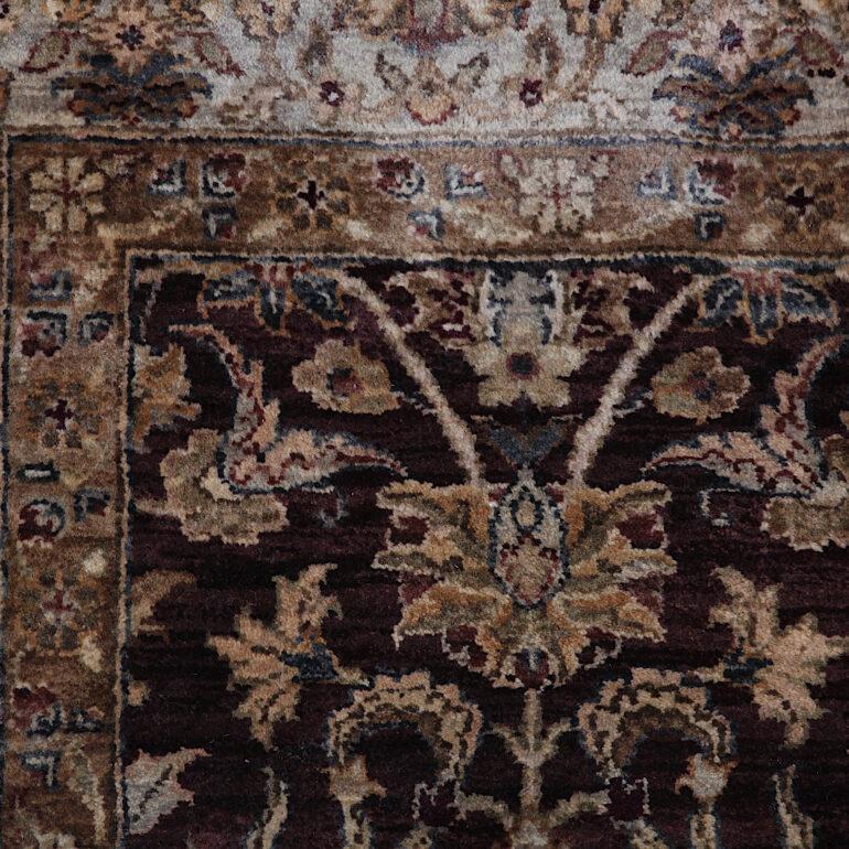 Hand-Knotted Large Persian Silk and Wool Area Carpet