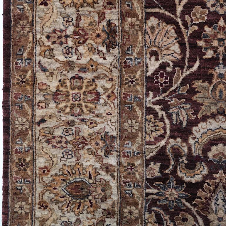 Large Persian Silk and Wool Area Carpet In Good Condition In Vancouver, British Columbia