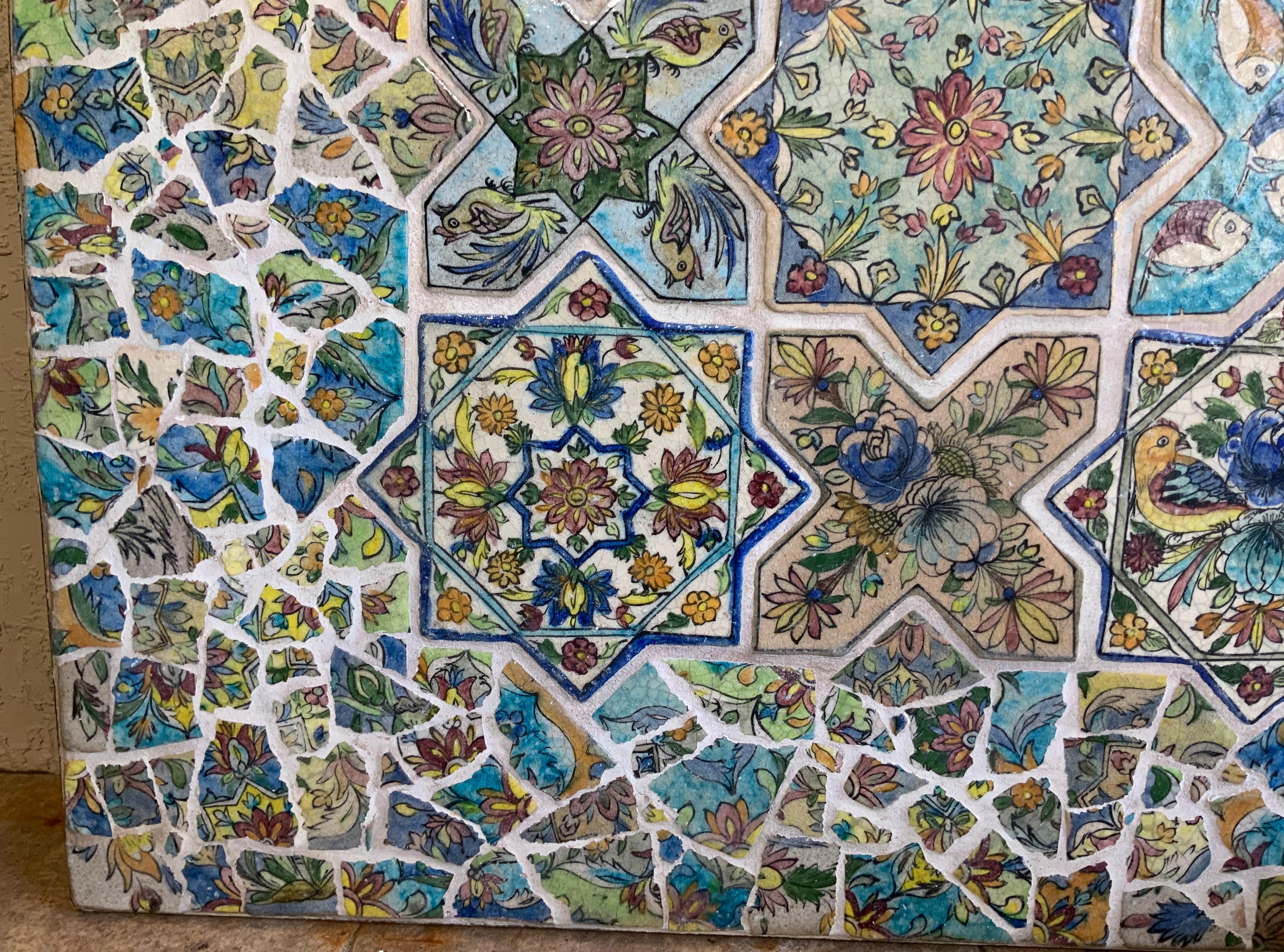 Large Persian Tile Wall Hanging 1