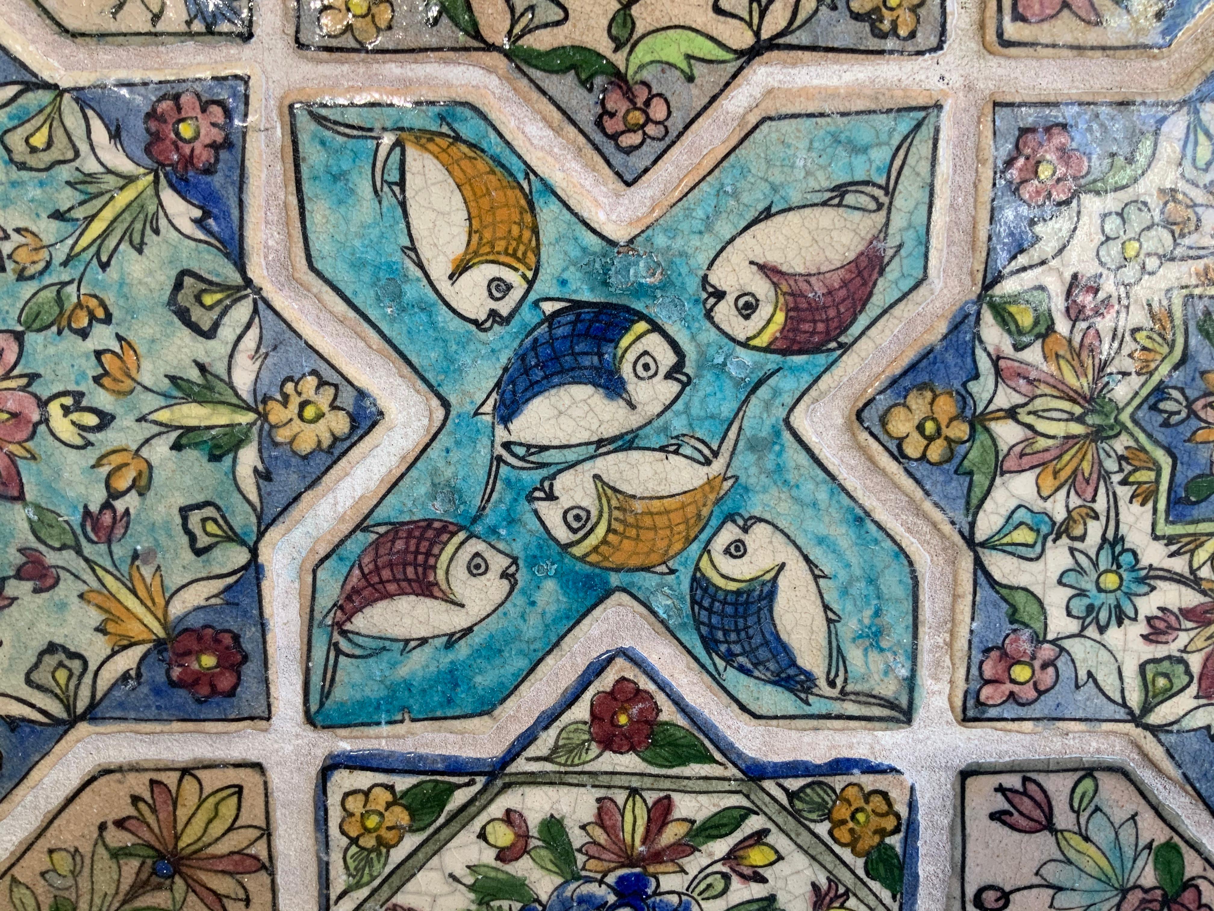 Large Persian Tile Wall Hanging 2