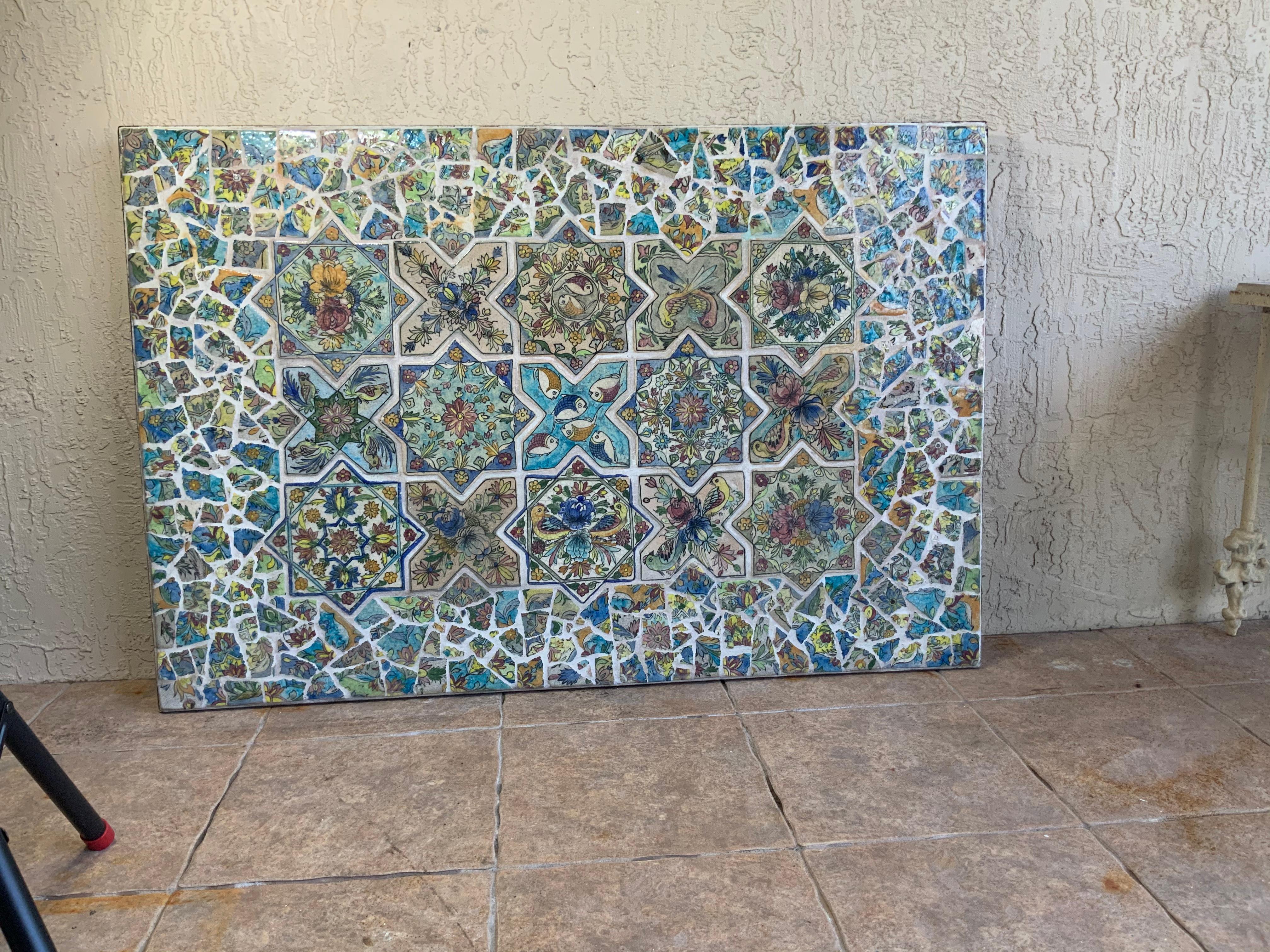 Large Persian Tile Wall Hanging 10