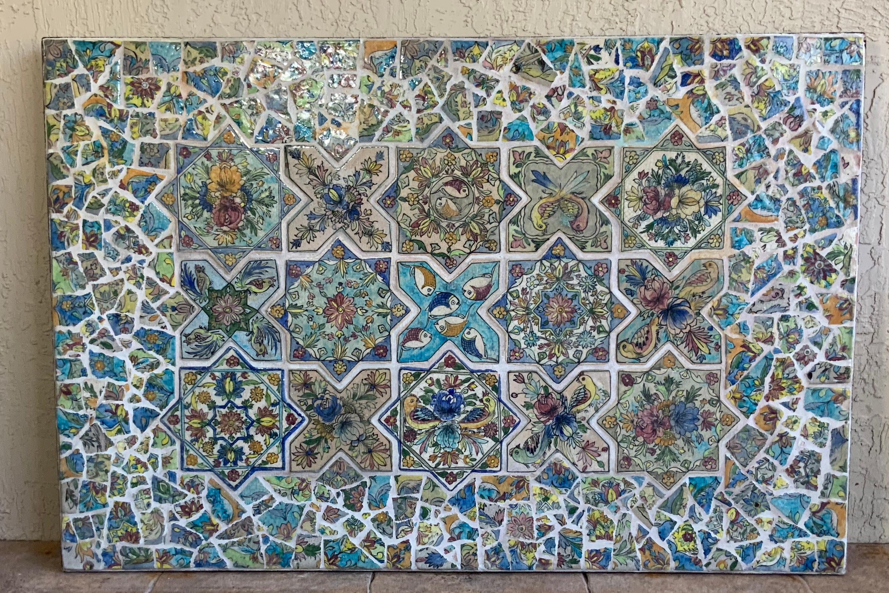 tile wall art hanging