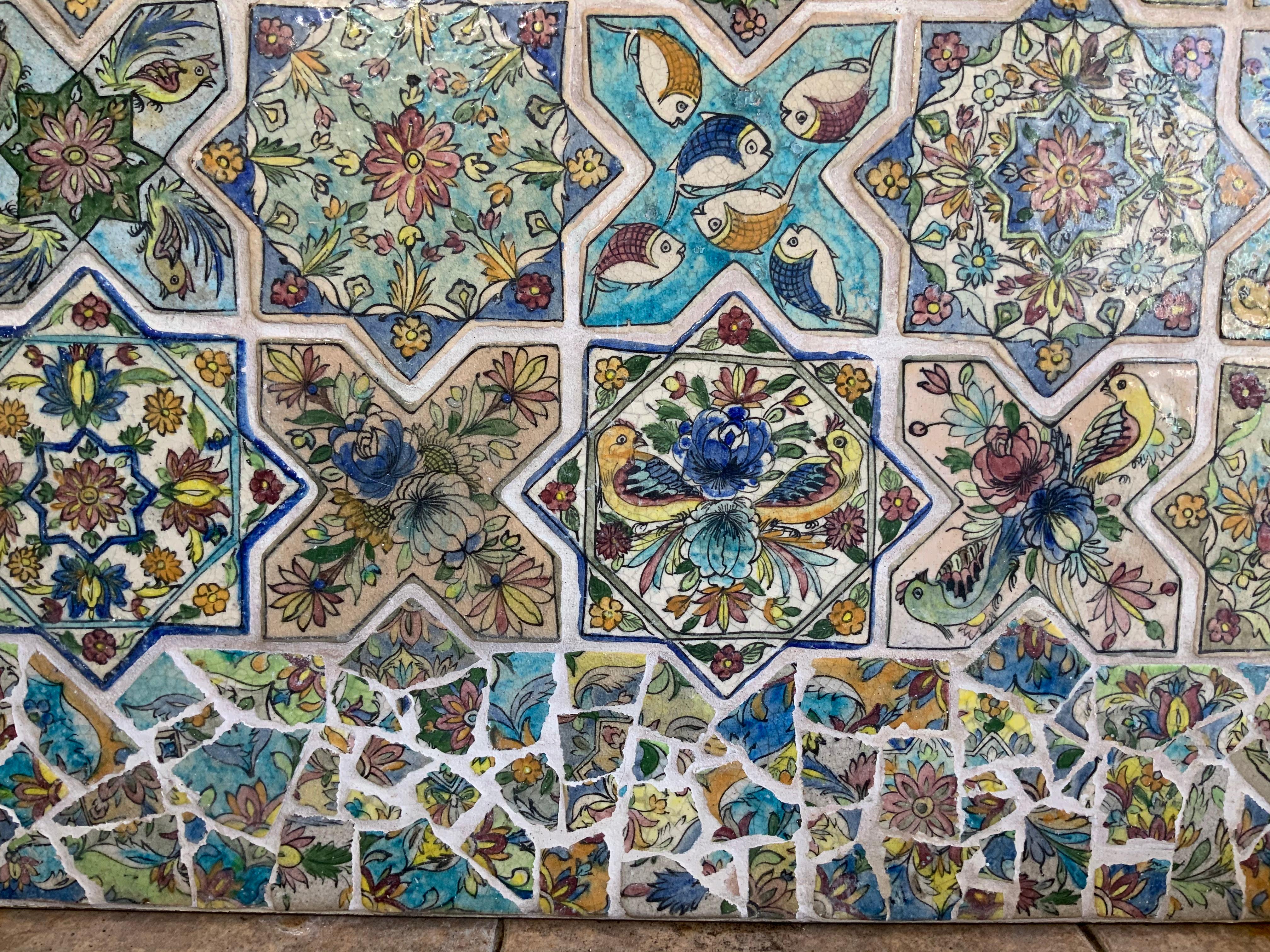 Contemporary Large Persian Tile Wall Hanging