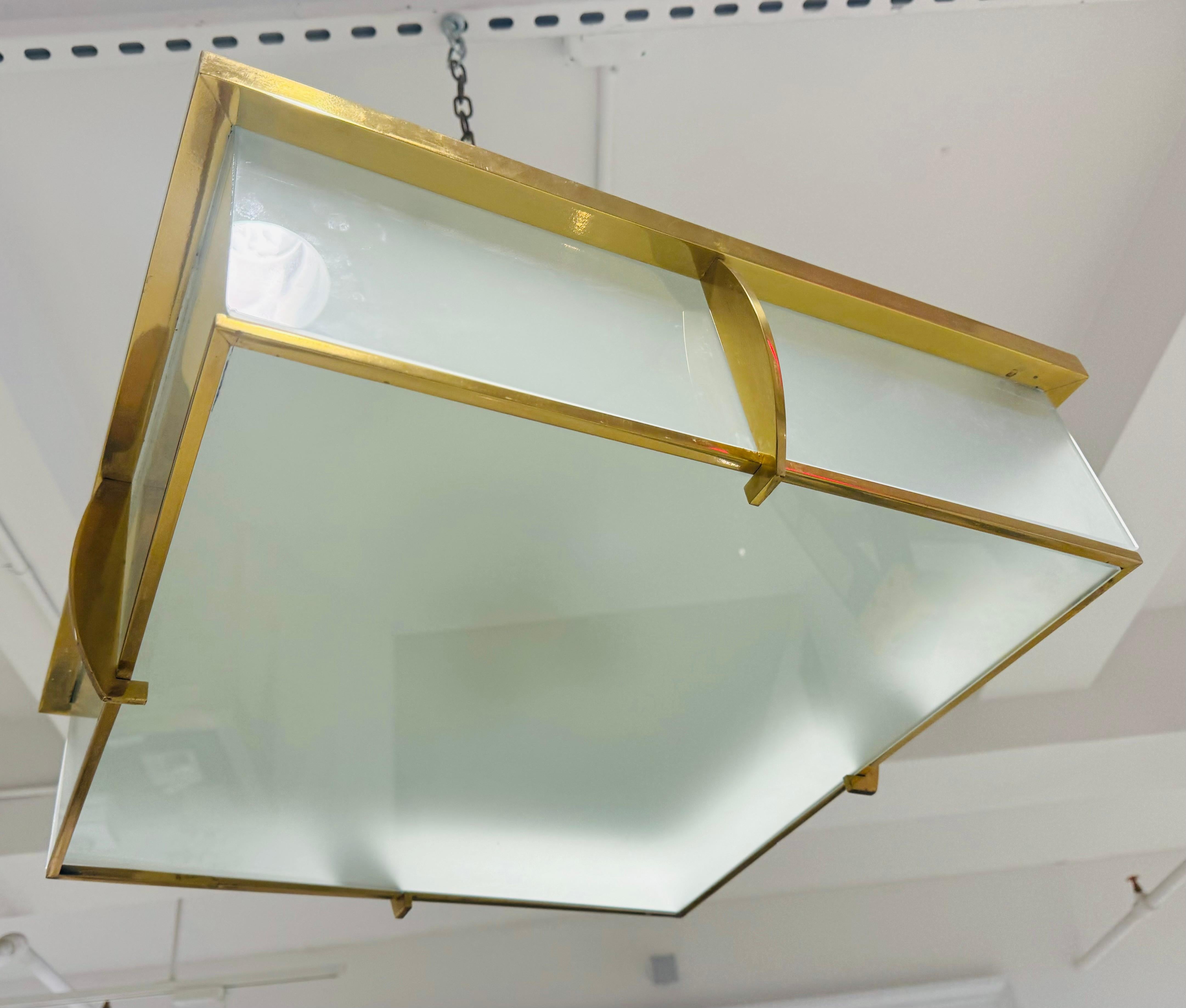 Grande lampada da soffitto a filo Perzel Art Deco francese degli anni '40 Due in vendita 1