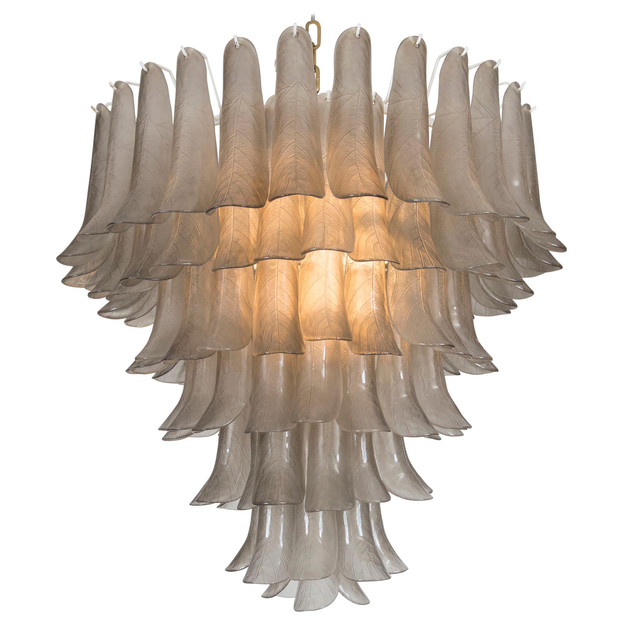 Large Sculptural Tiered Petal Ceiling Fixture For Sale