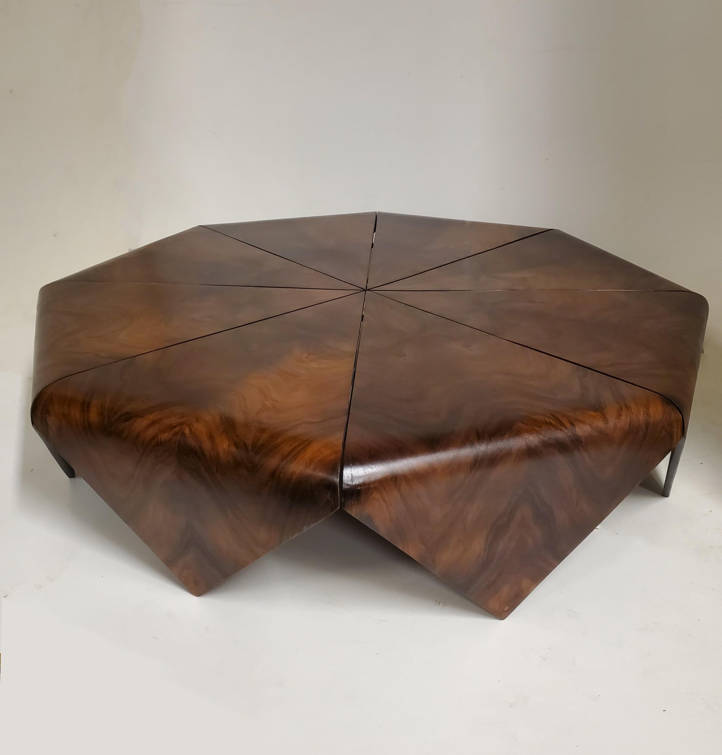 Large Petalas Coffee /Cocktail / Chabudai Table L'atelier Jorge Zalszupin In Good Condition In New York City, NY