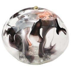 Large Peter Bramhall Glass Orb Sculpture 1988