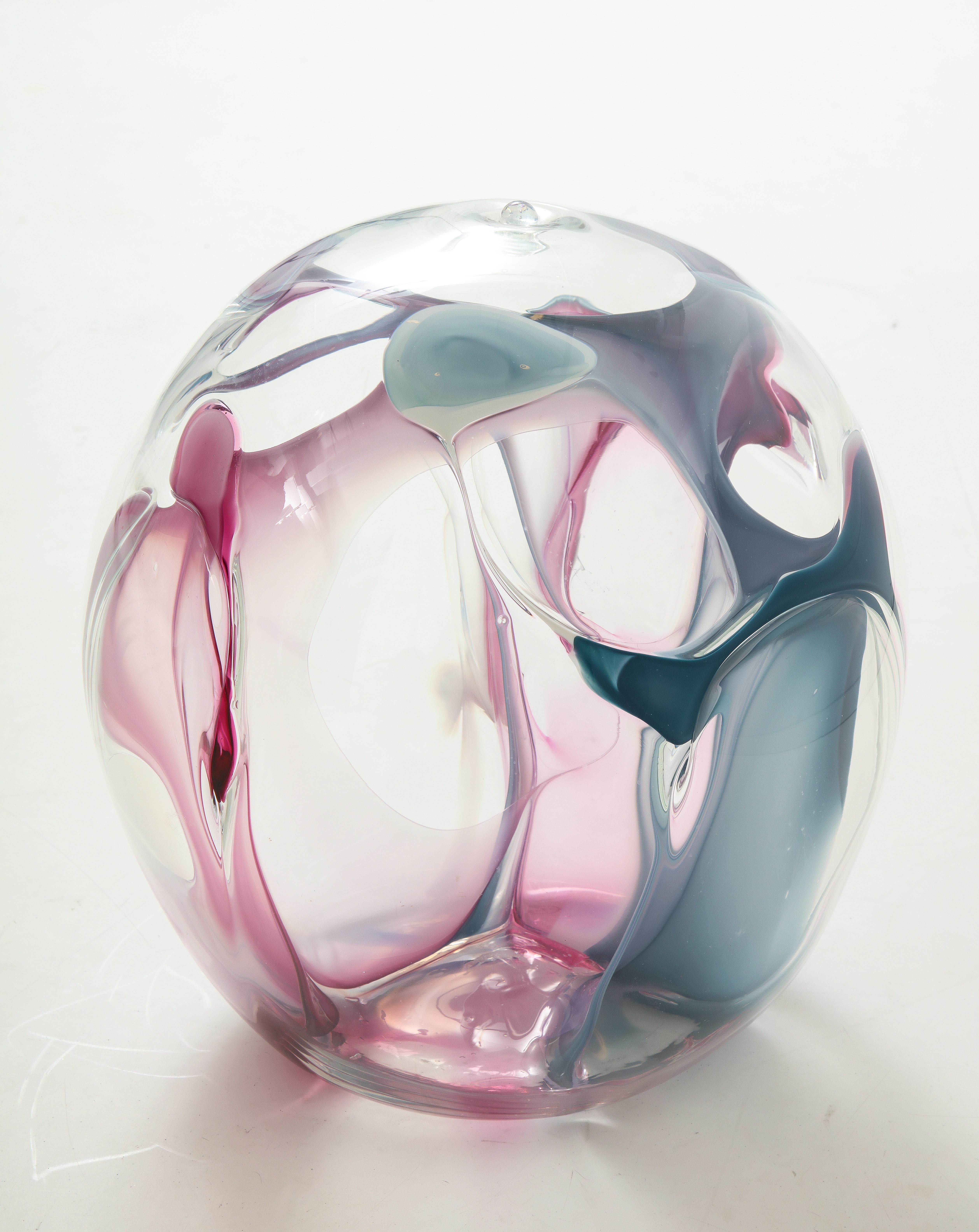 Modern Large Peter Bramhall Glass Sculpture
