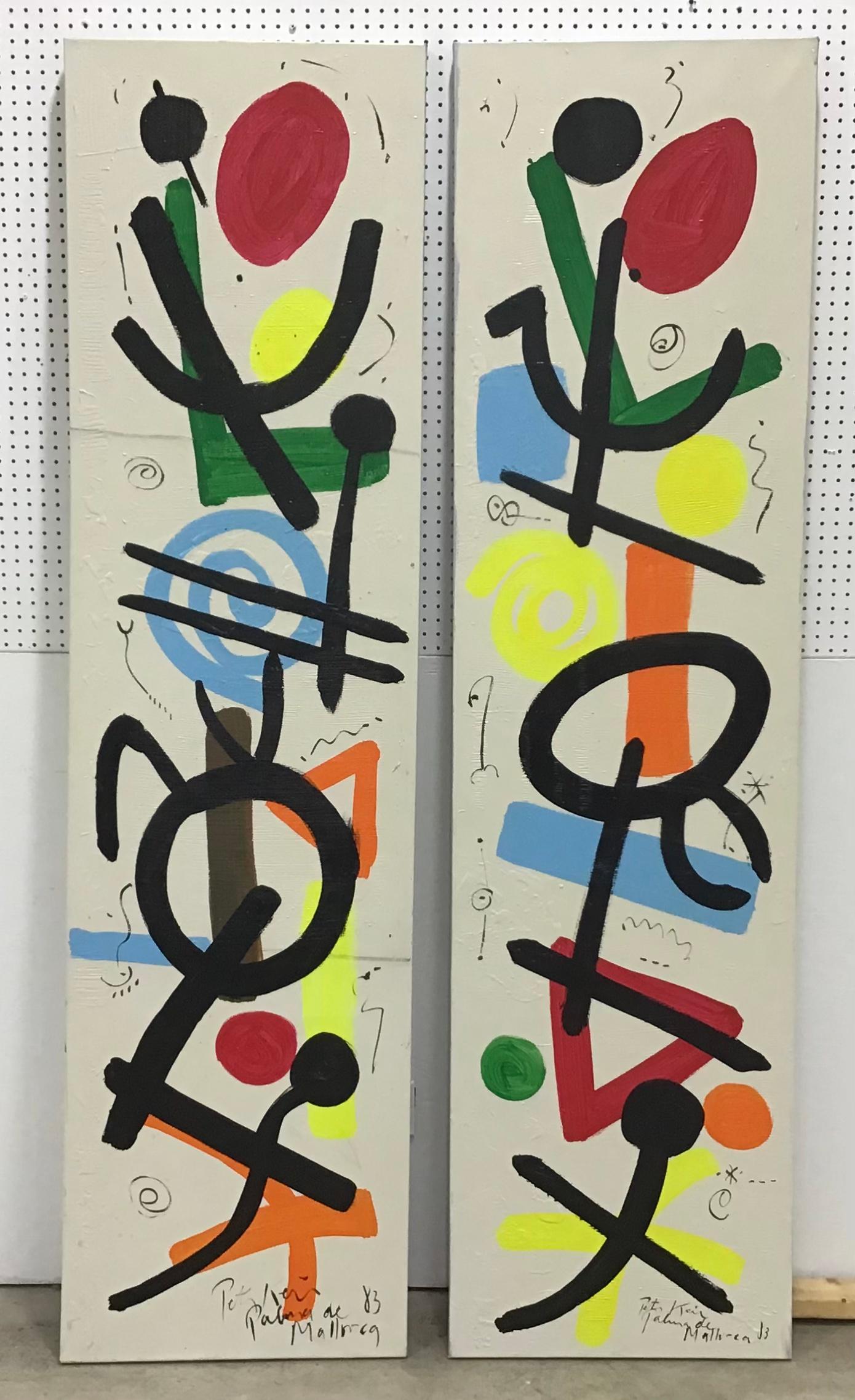 Peter Keil ist ein deutscher Künstler, der sich vor allem mit dem abstrakten Expressionismus beschäftigt. Keil malte mit einigen der ganz Großen, darunter Joan Miró, Andy Warhol und Pablo Picasso, um nur einige zu nennen.
Dies ist ein großes Paar