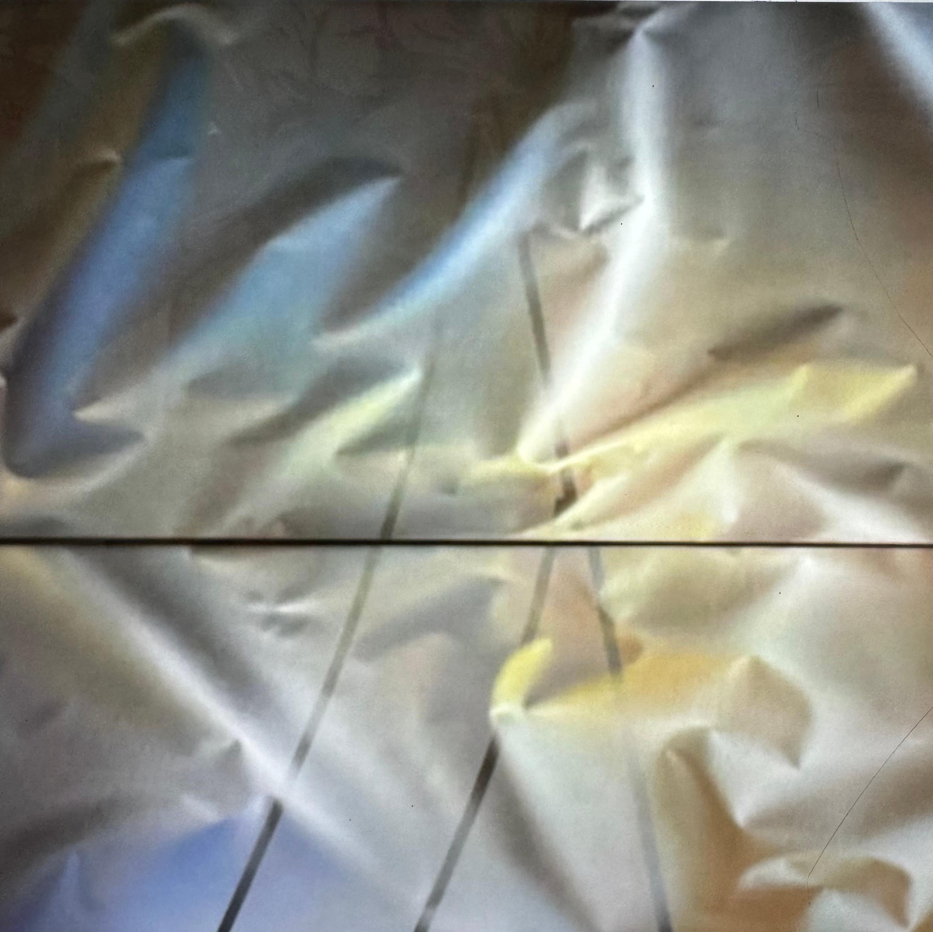 Großes Triptychon von Peter Mackie, Acryl auf Leinwand (Moderne der Mitte des Jahrhunderts) im Angebot
