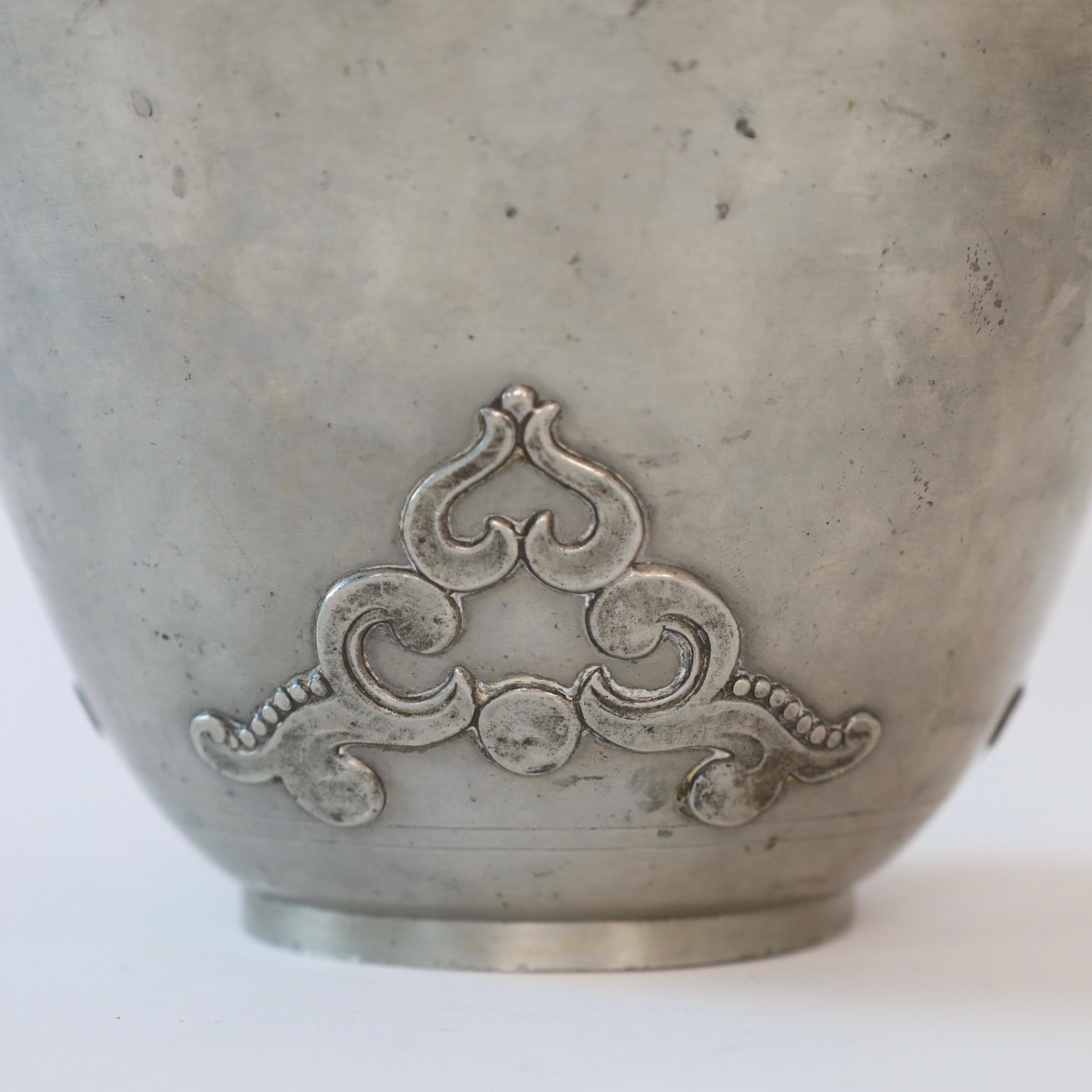 Large Pewter Bowl by Just Andersen, 1920s, Denmark For Sale 4