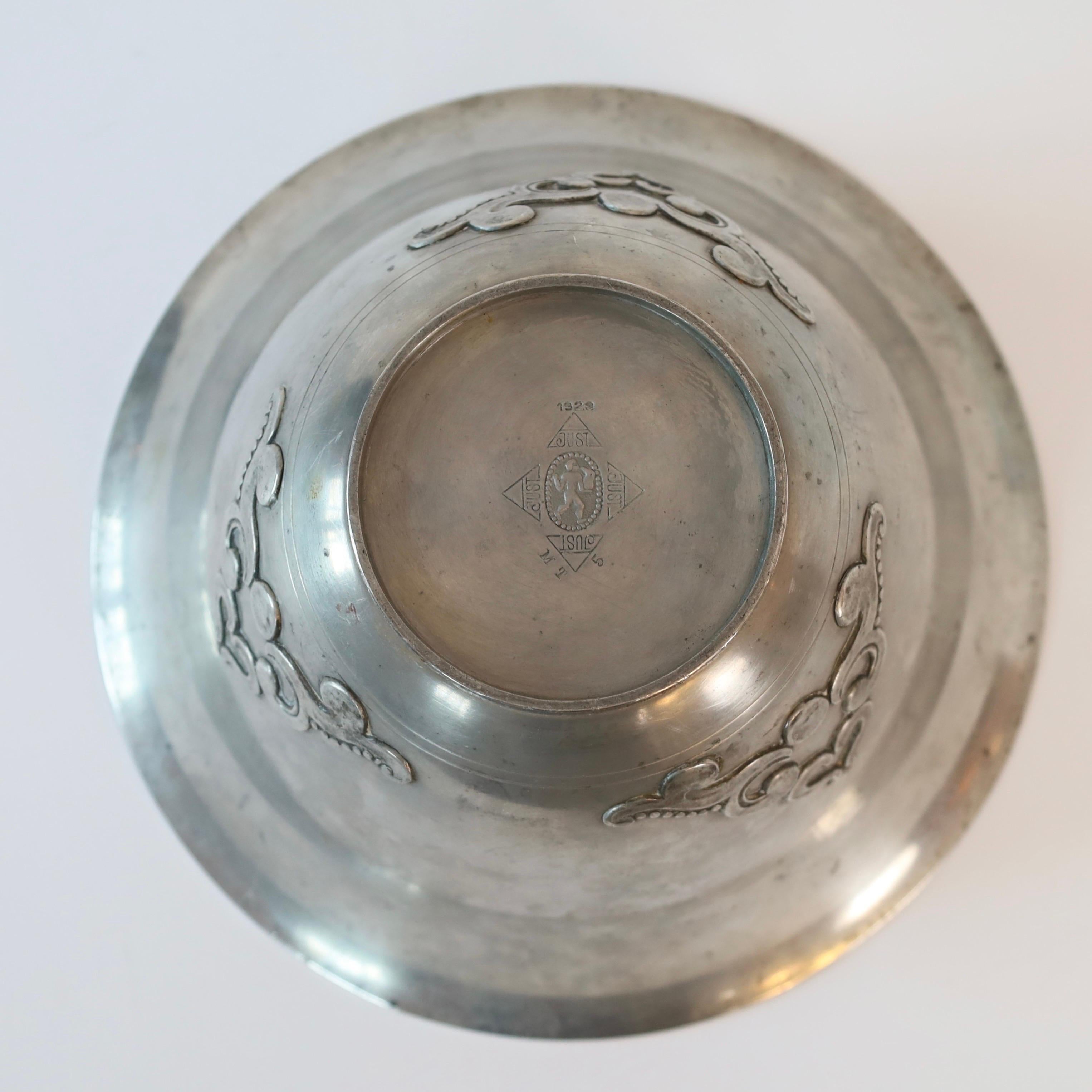 Large Pewter Bowl by Just Andersen, 1920s, Denmark For Sale 5