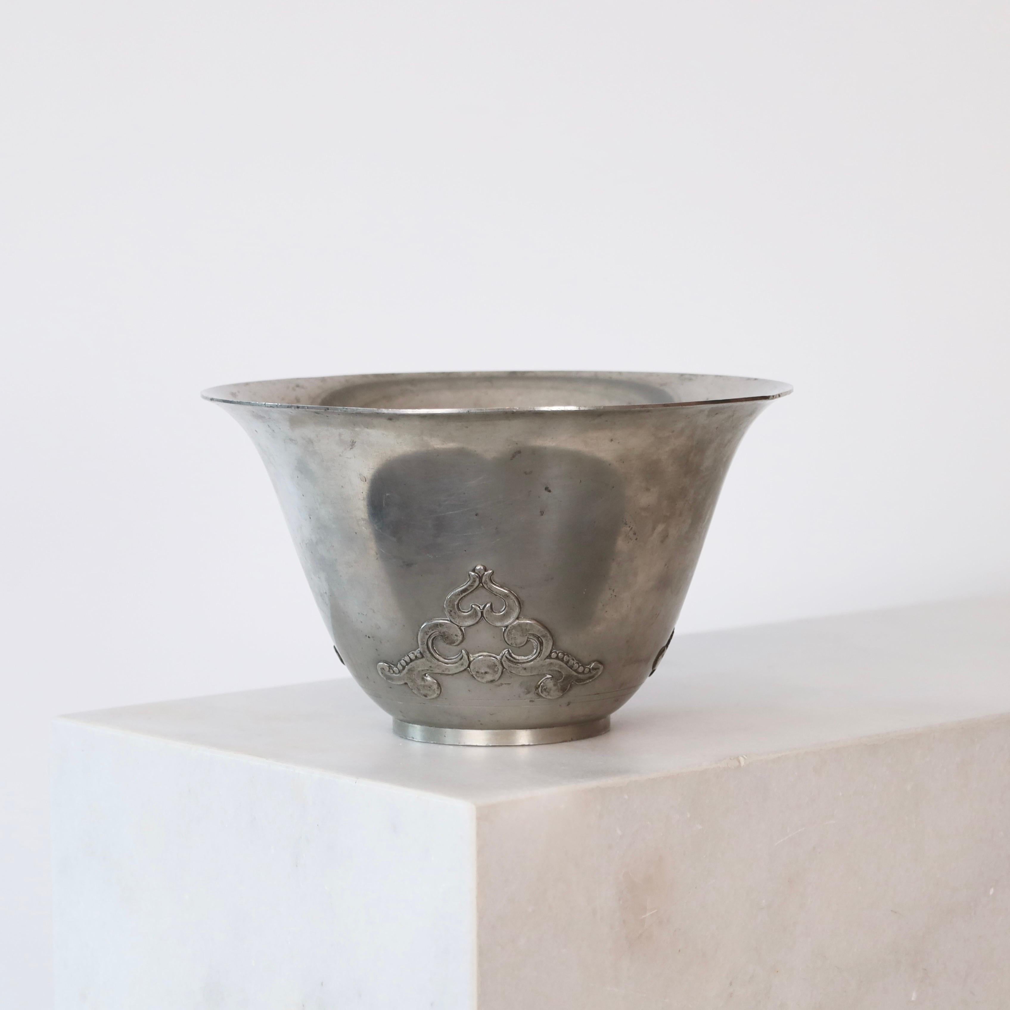 Large Pewter Bowl by Just Andersen, 1920s, Denmark For Sale 7