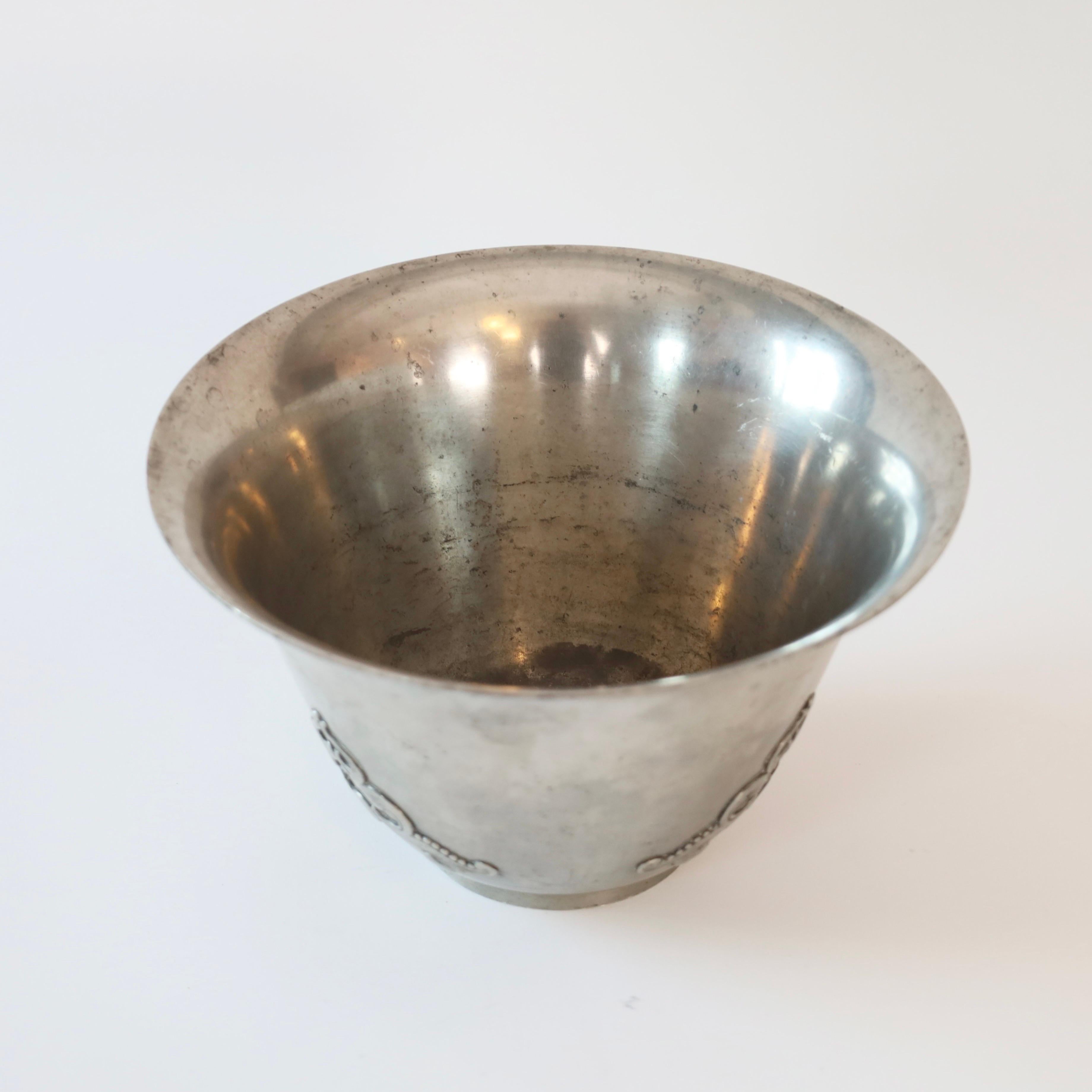 Large Pewter Bowl by Just Andersen, 1920s, Denmark For Sale 1