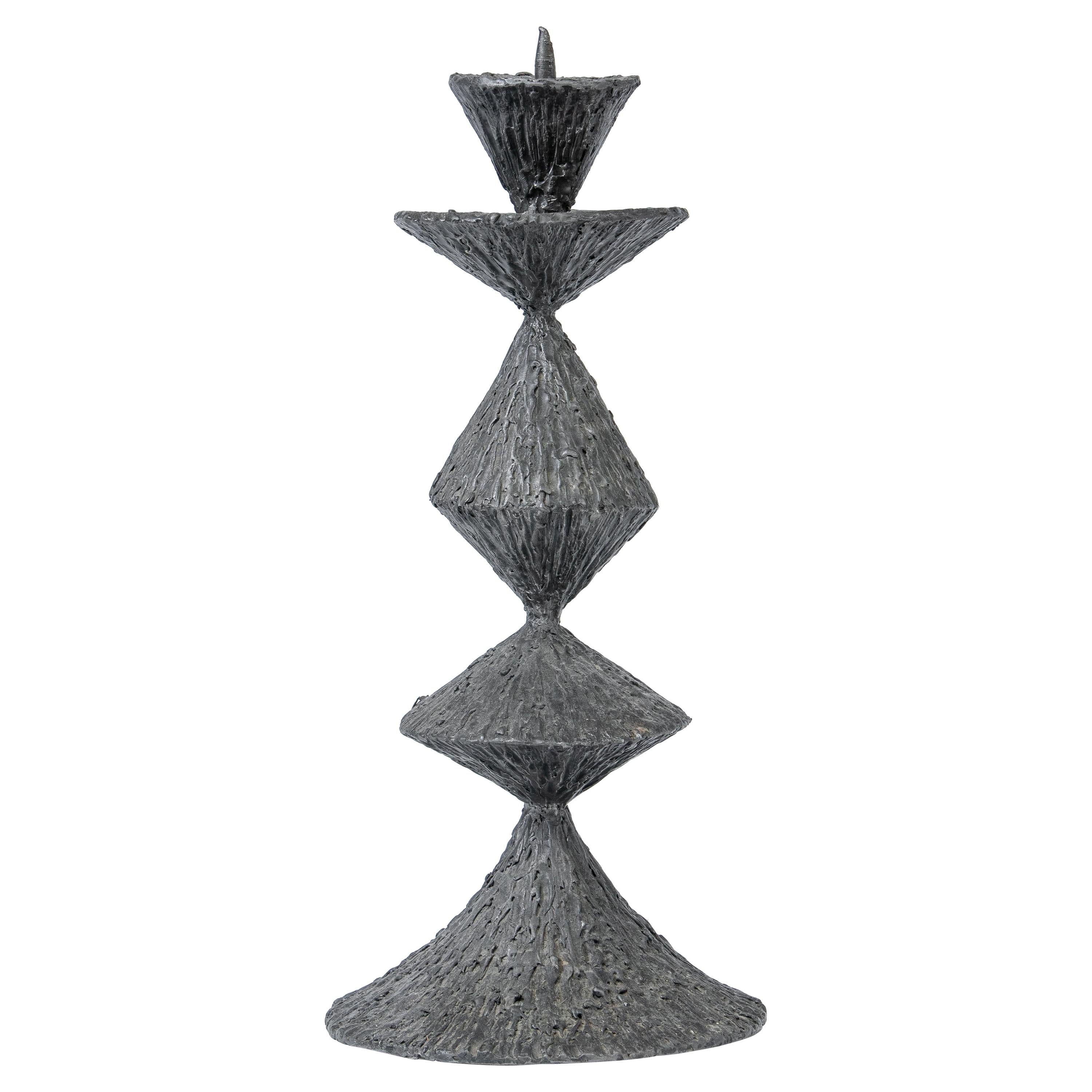 Large Pewter Candlestick, France, 1960's