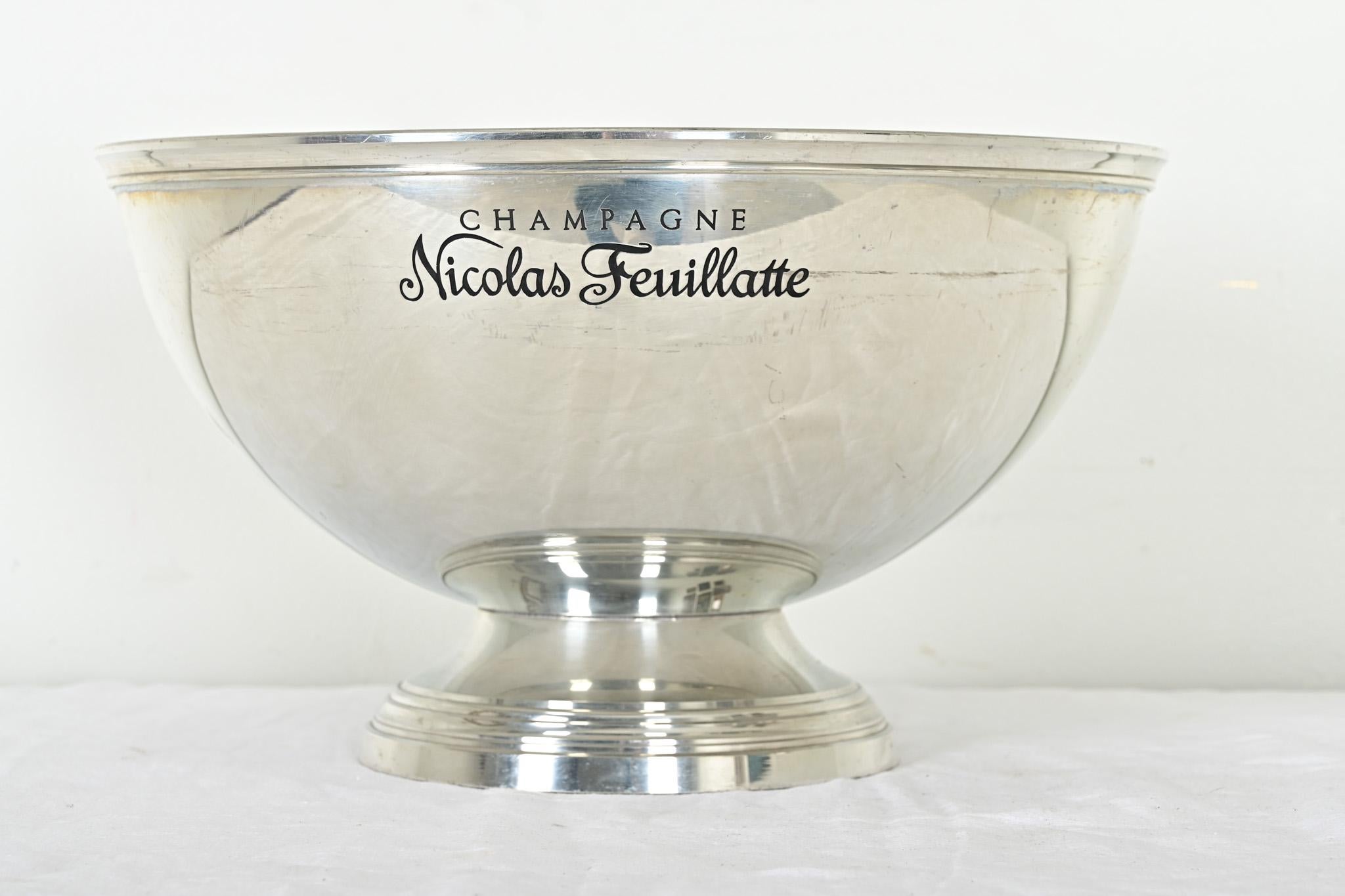 Champañera grande de peltre Francés en venta