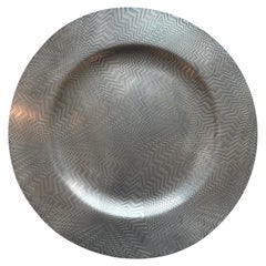 Large Pewter Charger Plate, Contemporary Metal Art, Limited Edition, UK, 2012