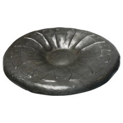 Large Pewter Hammered Decorative Plate