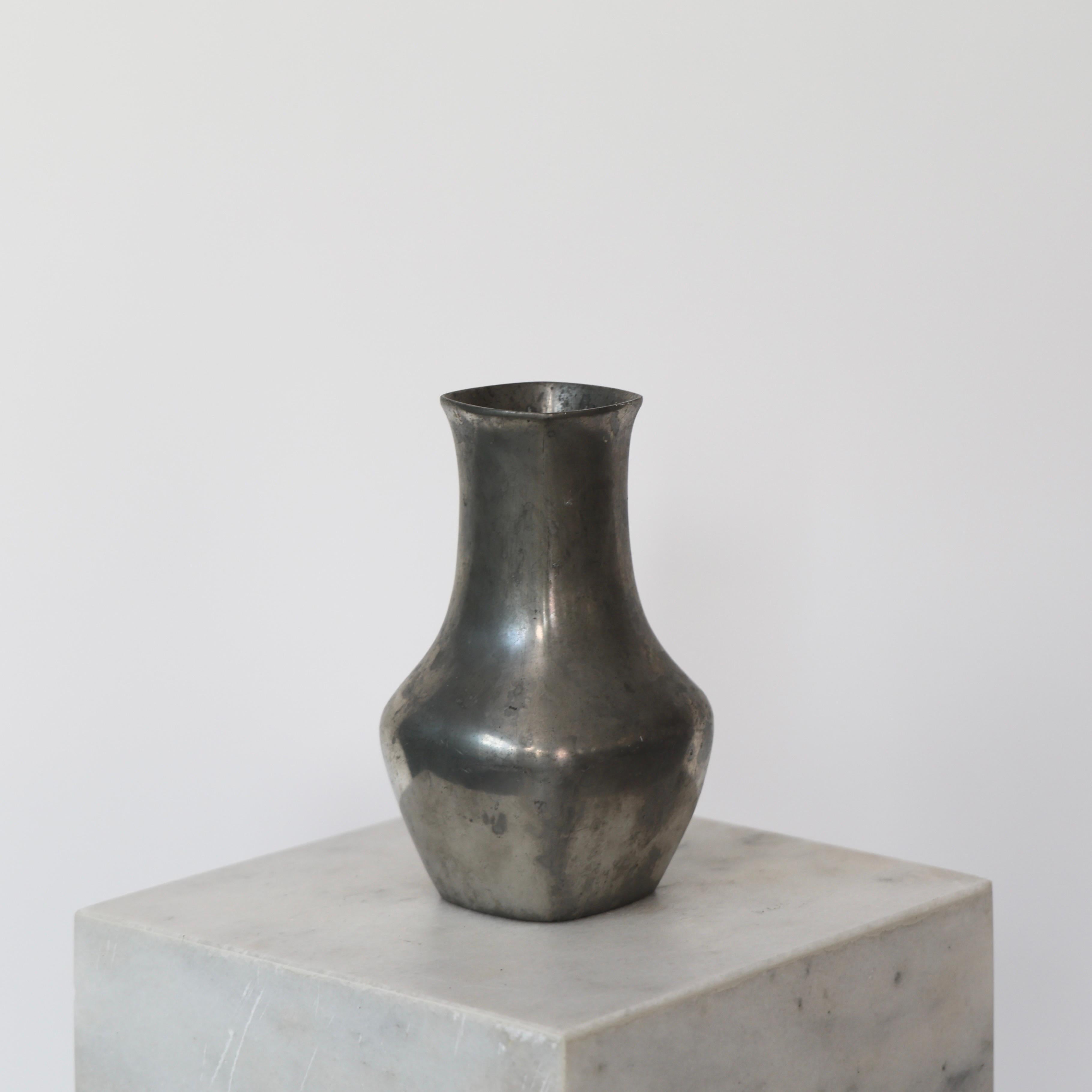 Danish Large Pewter Vase by Just Andersen, 1950s, Denmark For Sale