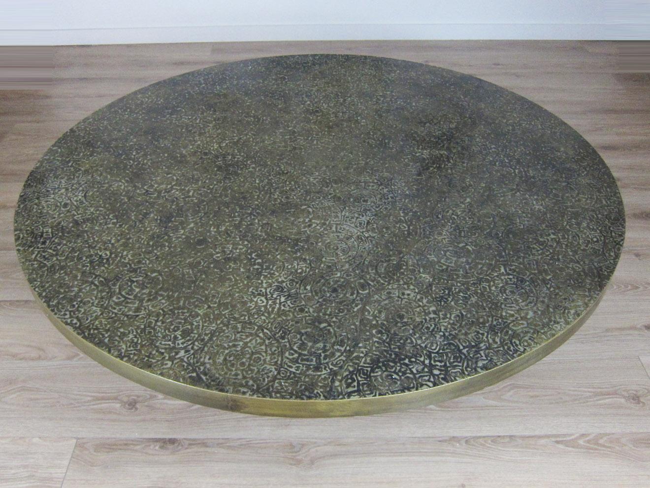 Mid-Century Modern Large Philip and Kelvin Laverne Bronze Coffee Table