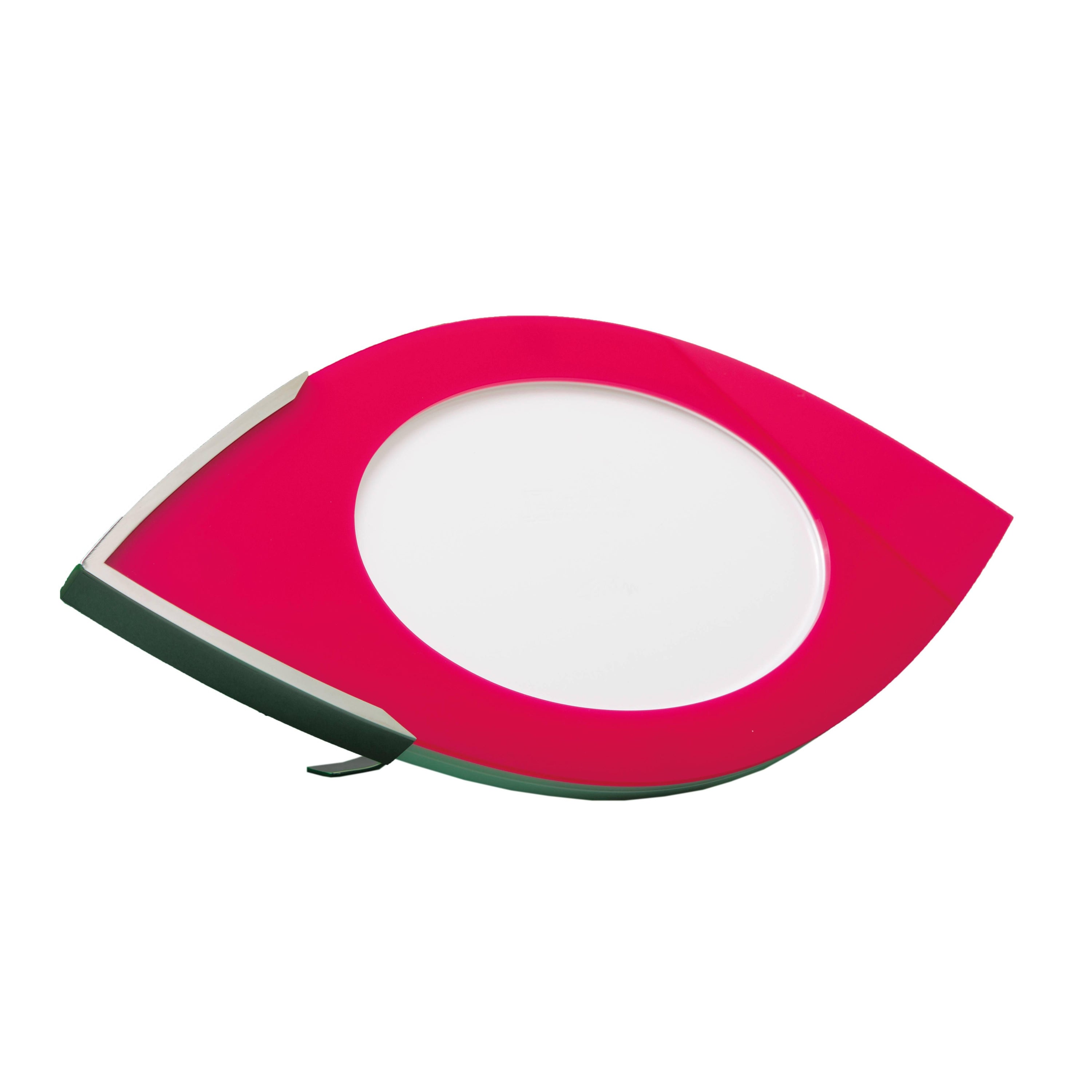 Cornice grande in plexiglass fucsia e bianco Vision