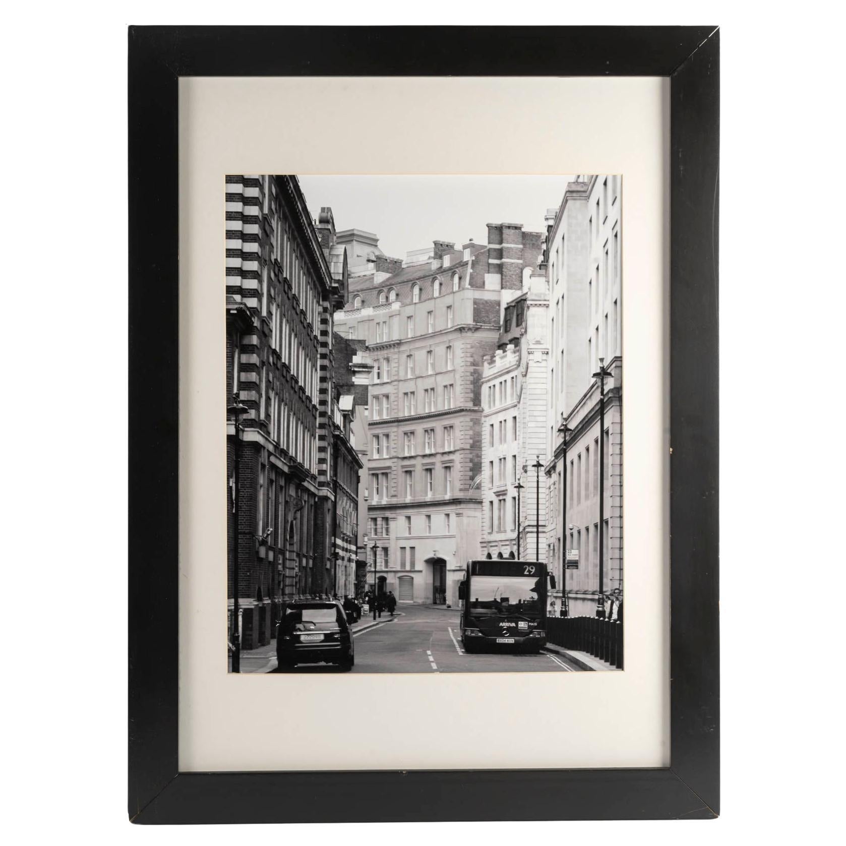 Large Photograph, Street Scene in a Town, 20th Century. For Sale