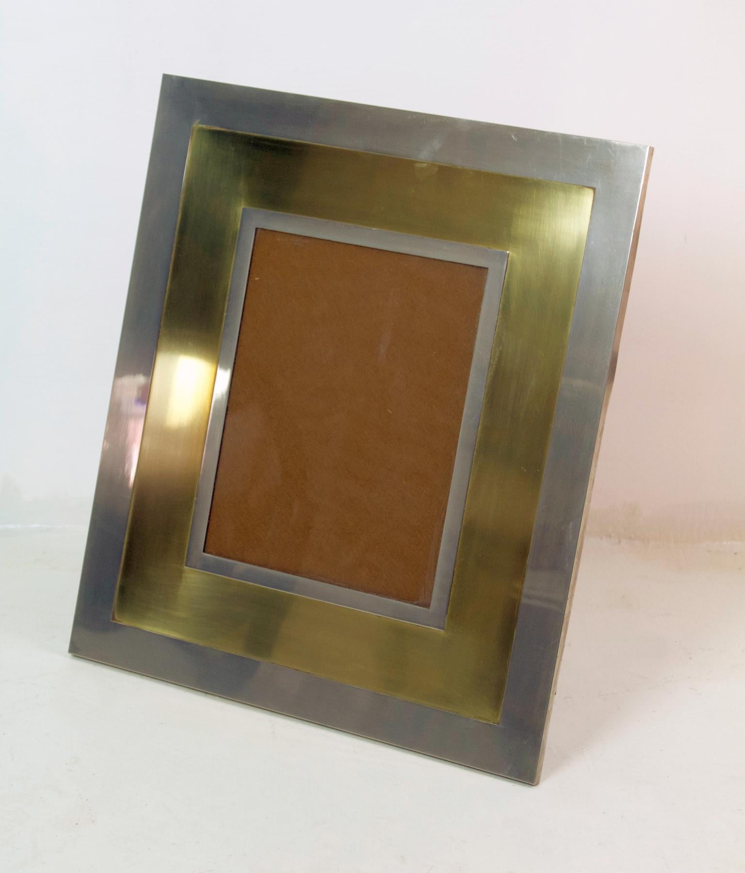 Large Picture Frame in Brass and Steel In Good Condition In Albano Laziale, Rome/Lazio