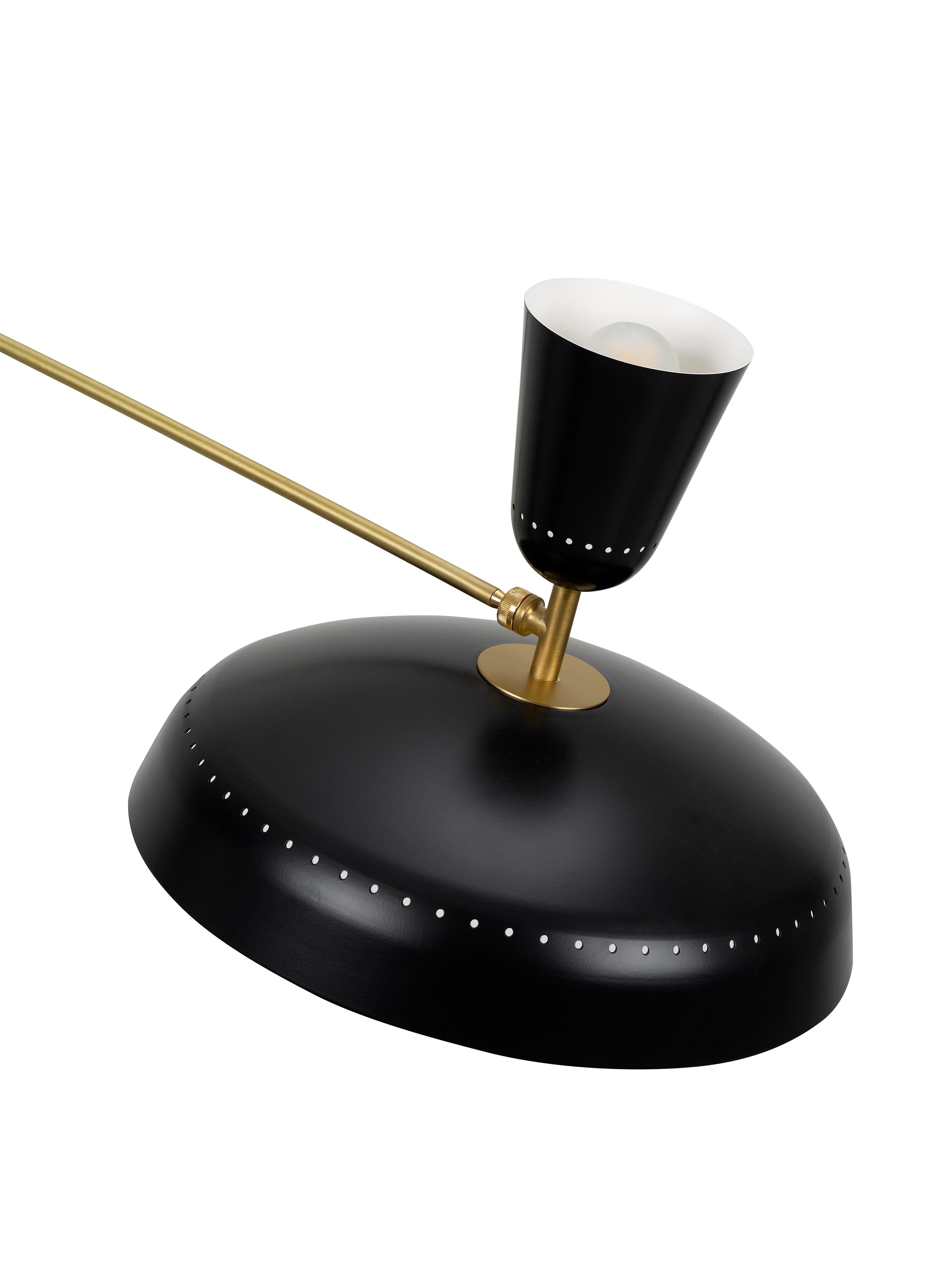 Grand lampadaire « G1 » de Pierre Guariche pour Sammode Studio en noir en vente 2