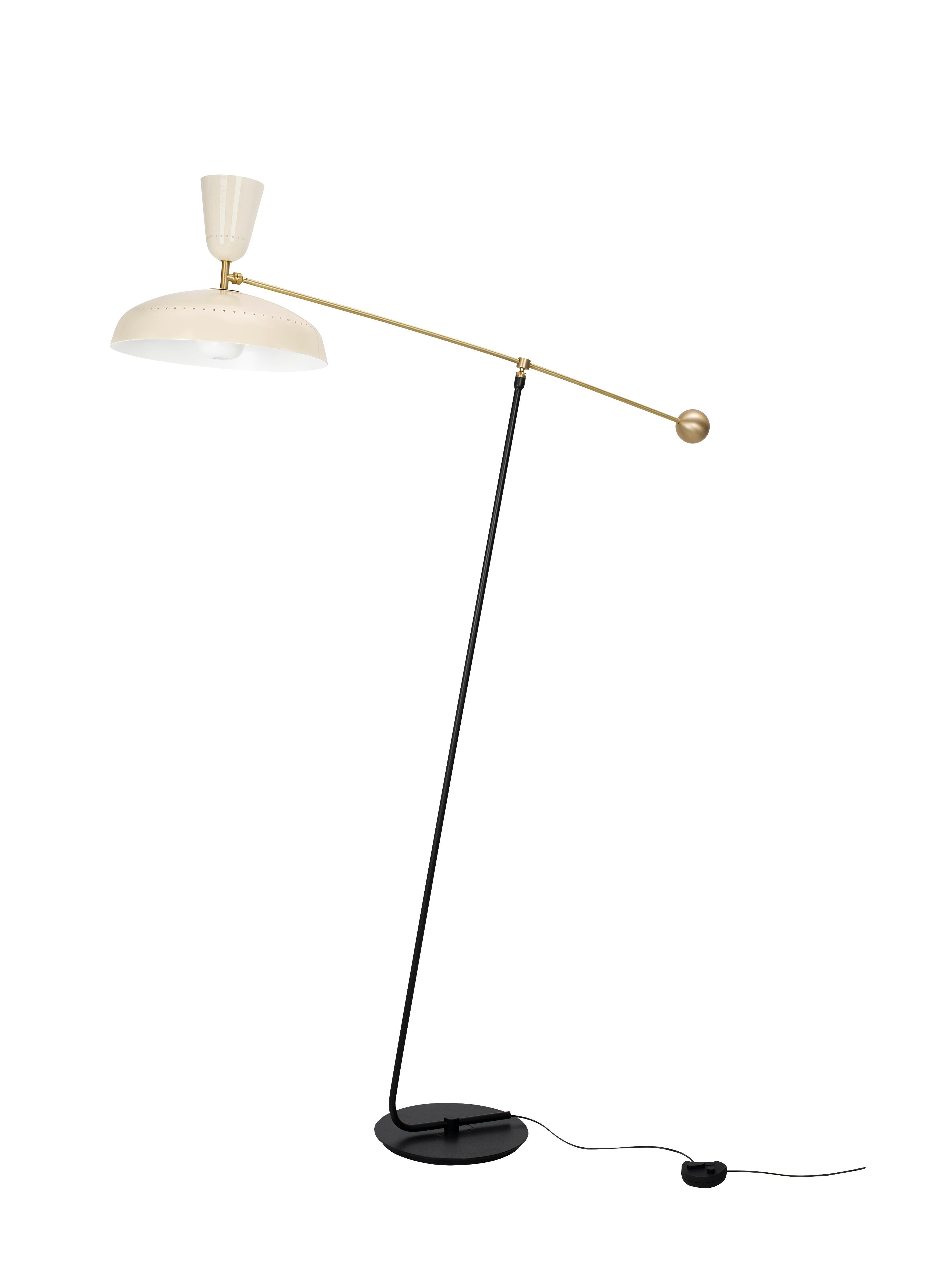 Large Pierre Guariche 'G1' Floor Lamp for Sammode Studio in Black For Sale 5