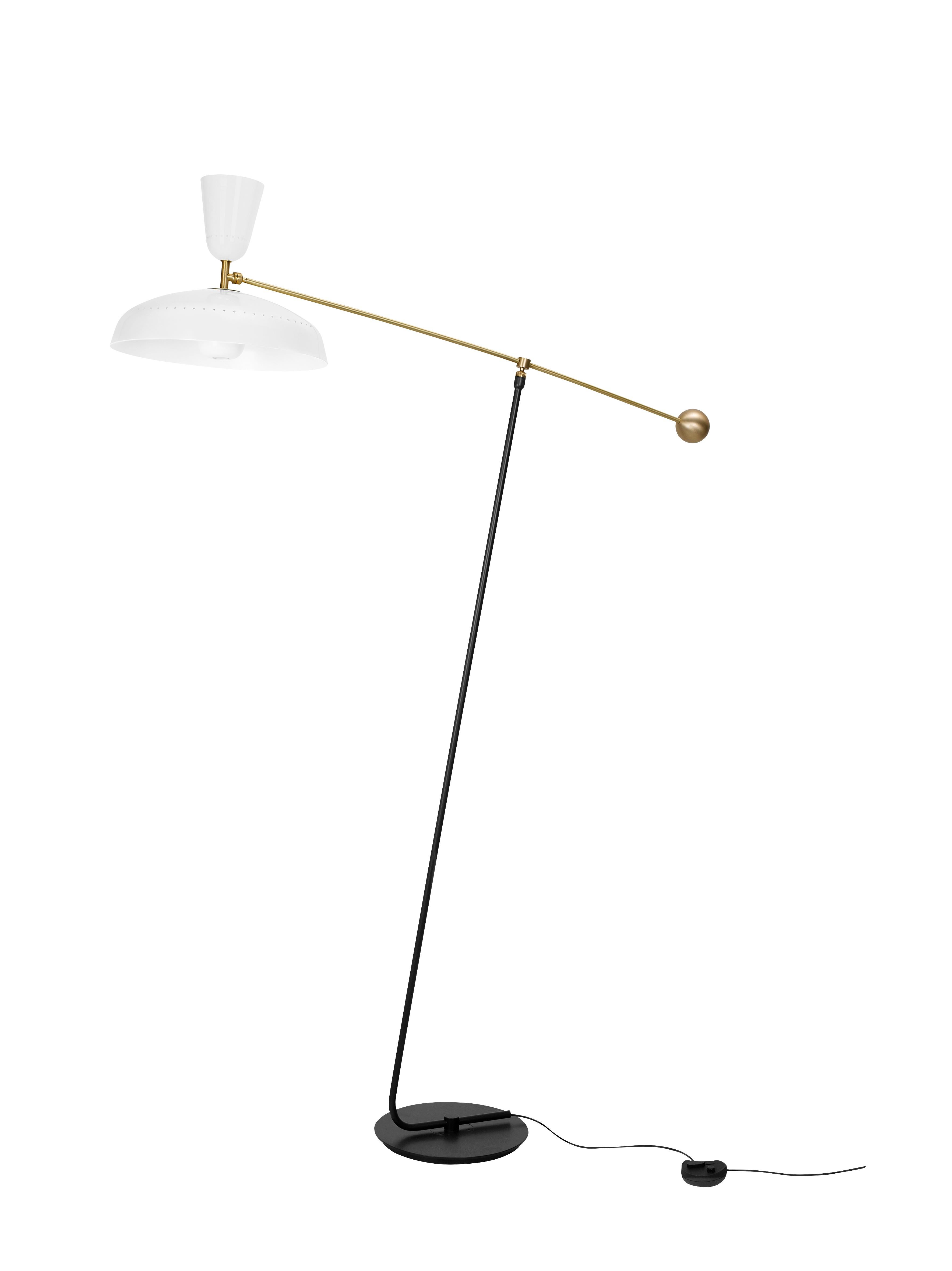 Large Pierre Guariche 'G1' Floor Lamp for Sammode Studio in Black For Sale 7