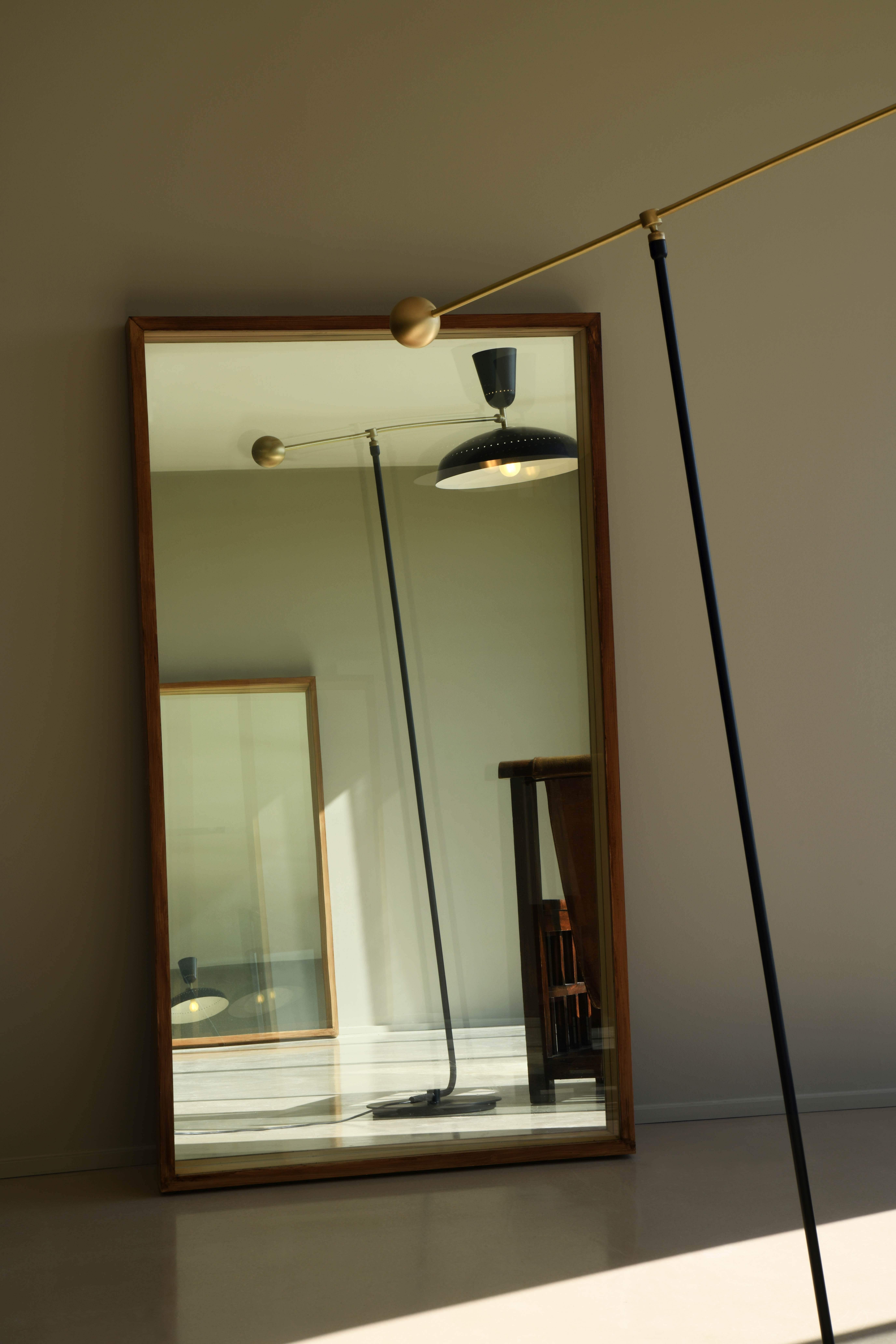 Large Pierre Guariche 'G1' Floor Lamp for Sammode Studio in Black In New Condition For Sale In Glendale, CA