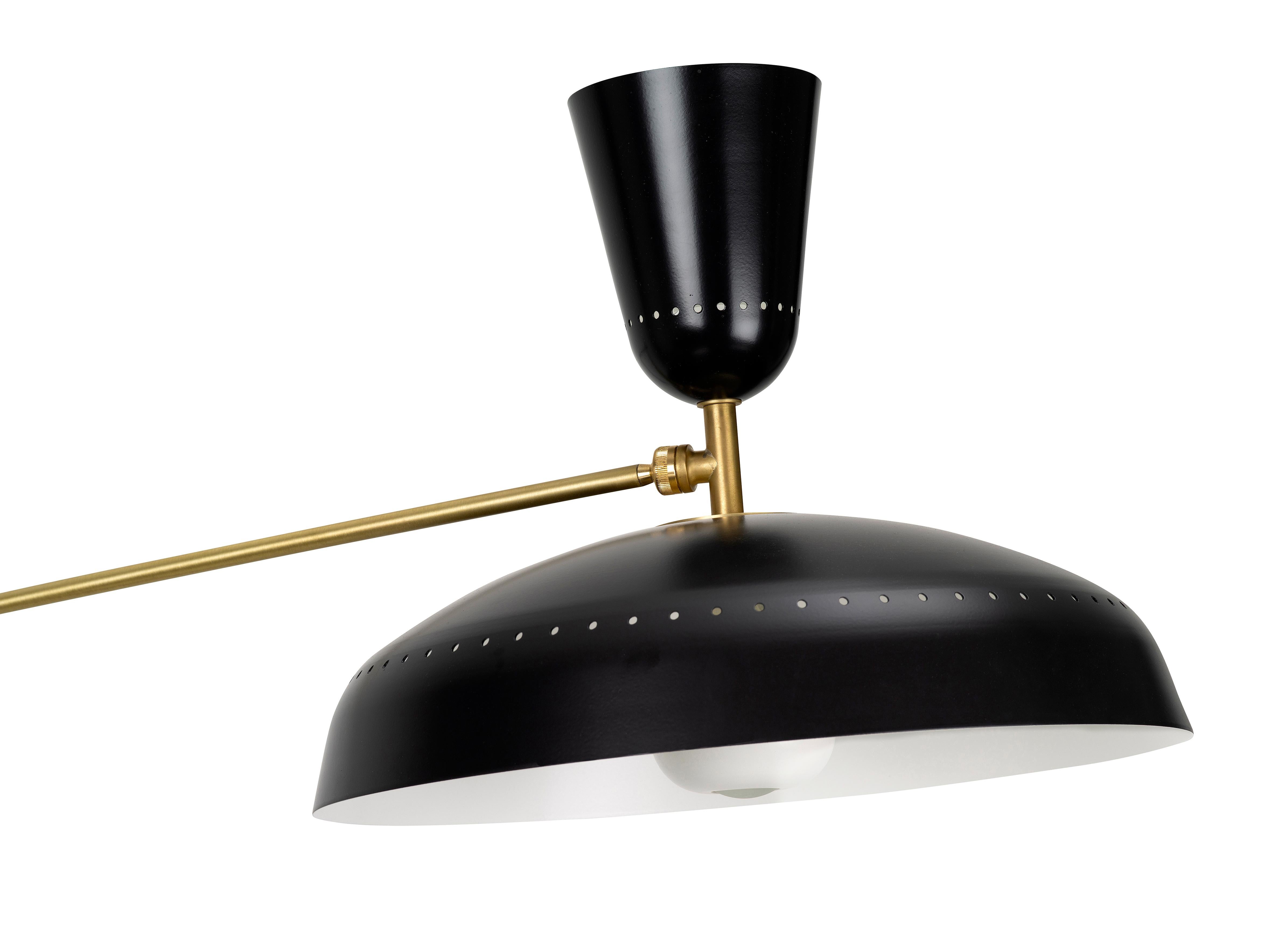 Contemporary Large Pierre Guariche 'G1' Floor Lamp for Sammode Studio in Black For Sale
