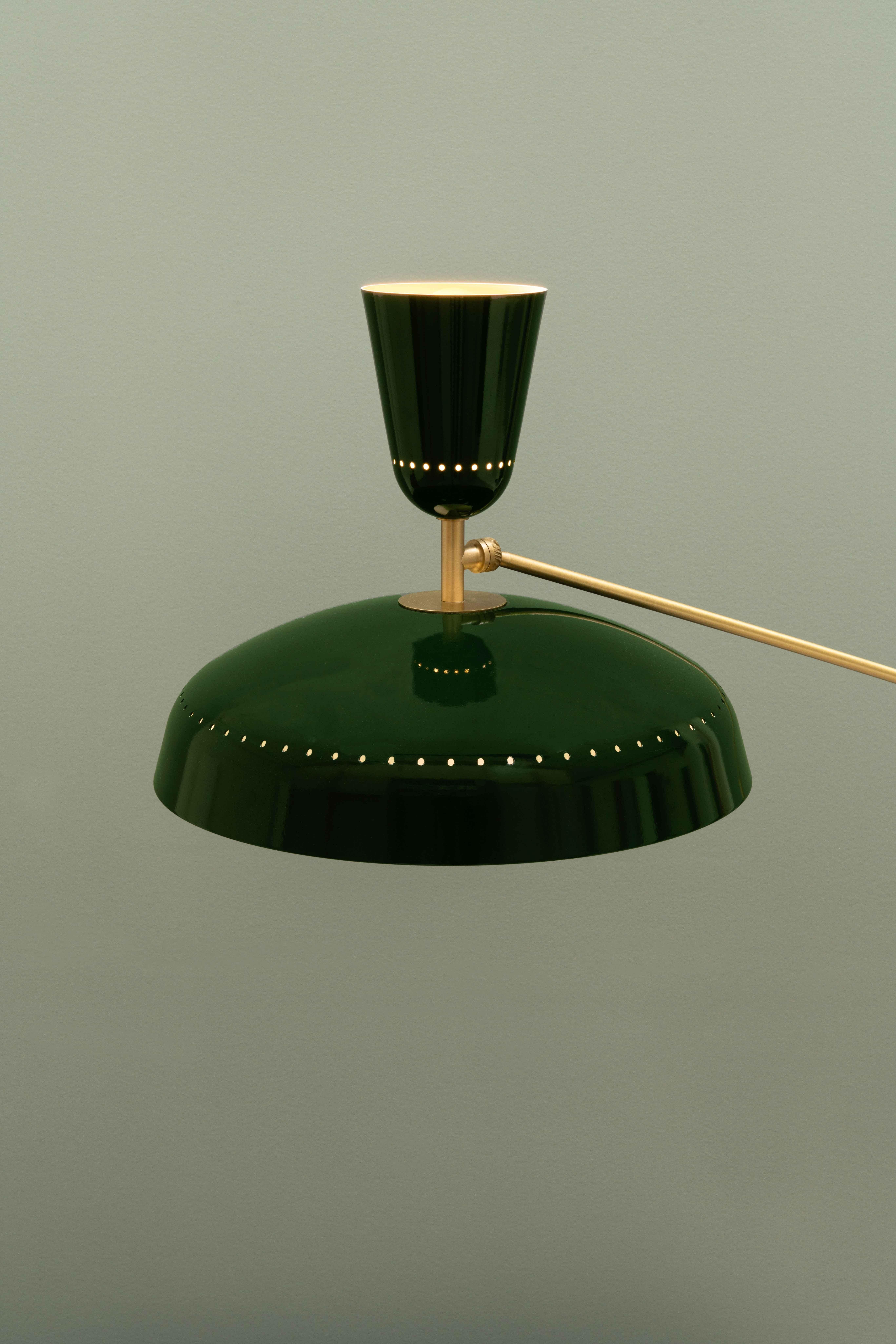 French Large Pierre Guariche 'G1' Floor Lamp for Sammode Studio in Green For Sale