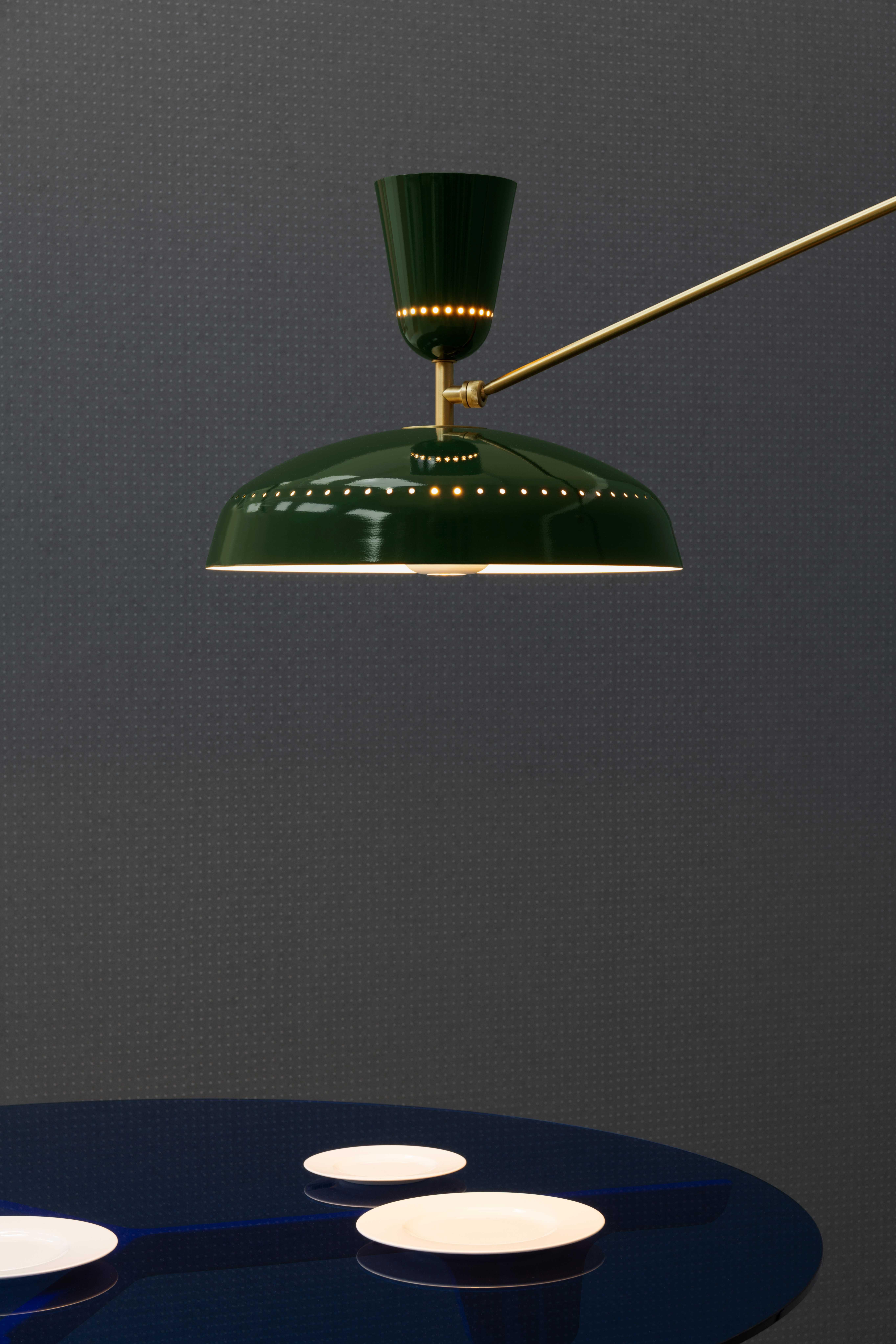 Large Pierre Guariche 'G1' Suspension Lamp for Sammode Studio in Black 4