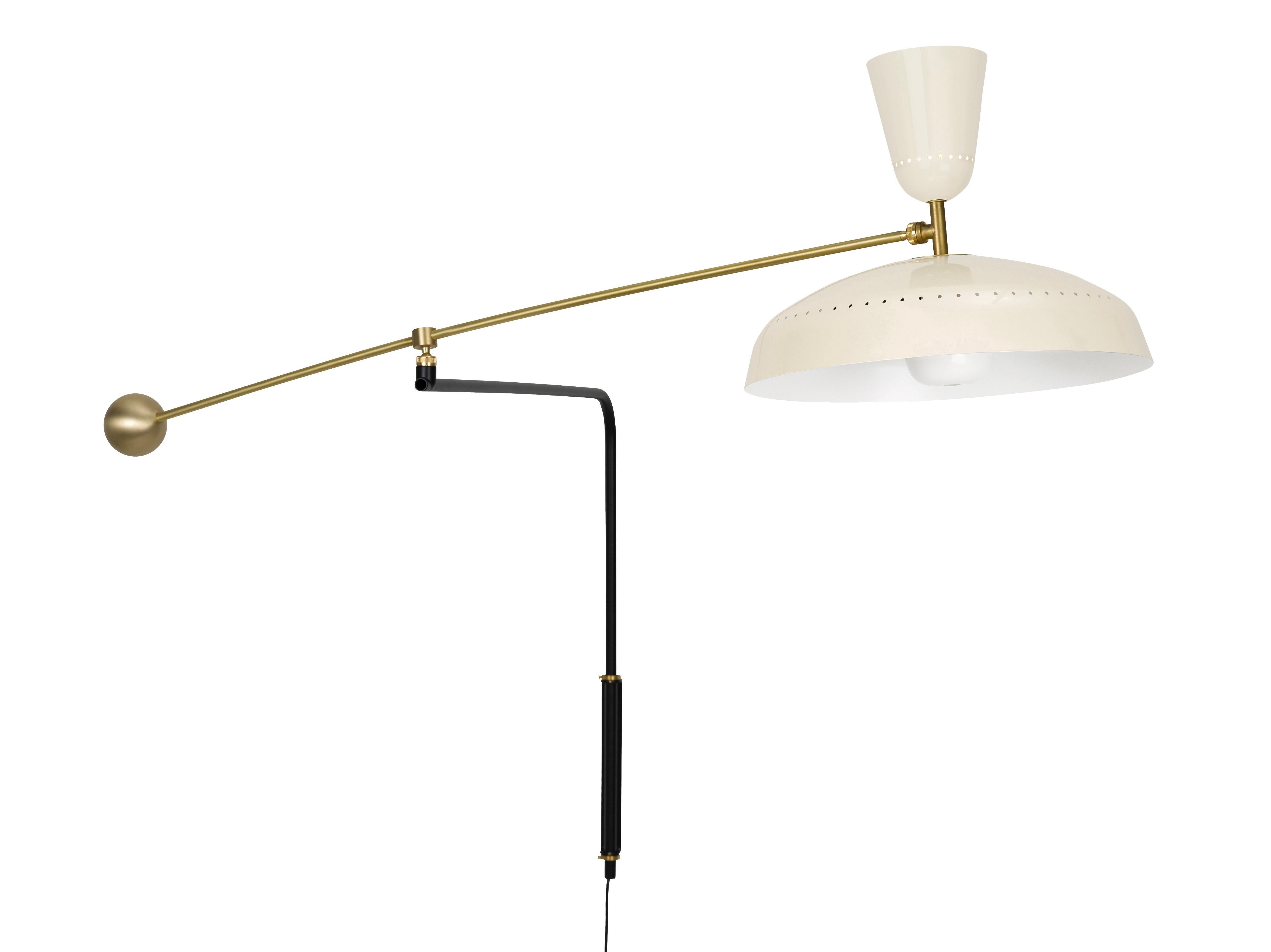 Lampada da parete grande Pierre Guariche 'G1' per Studio A in nero in vendita 4