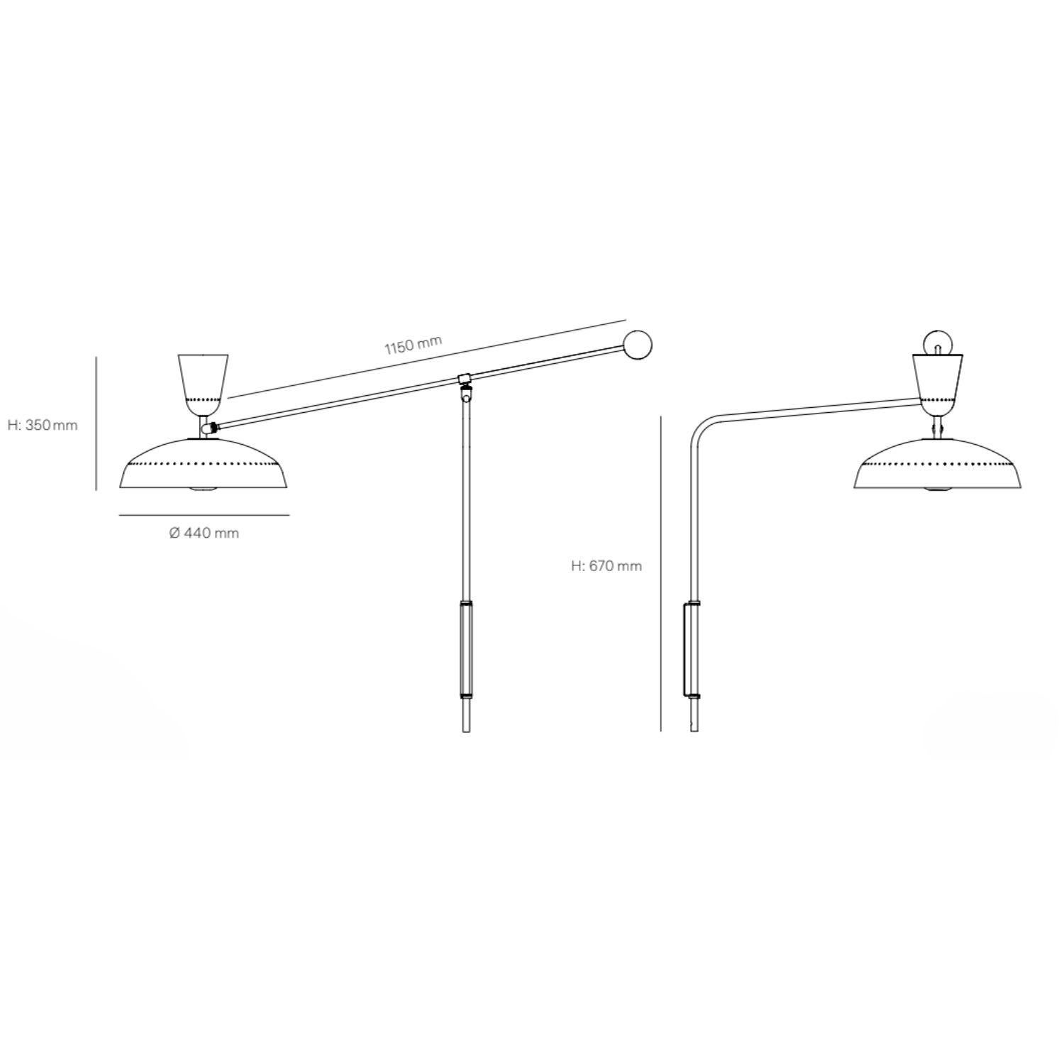 Gran Lámpara de Pared Pierre Guariche 'G1' para Sammode Studio en Tiza Cepillado en venta