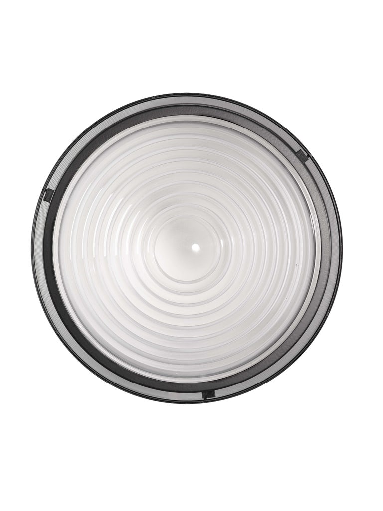 Large Pierre Guariche 'G13' Wall or Ceiling Light for Sammode Studio in Black For Sale 1