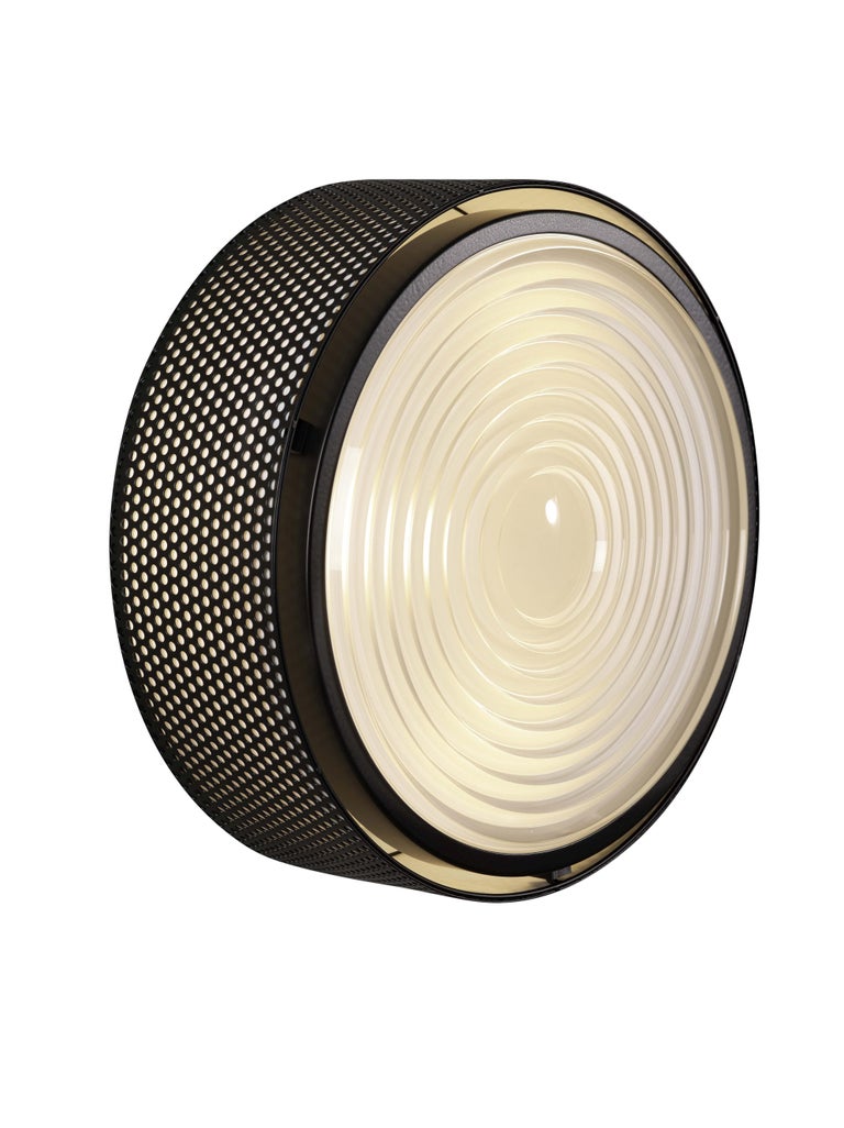 Large Pierre Guariche 'G13' Wall or Ceiling Light for Sammode Studio in Black For Sale 2