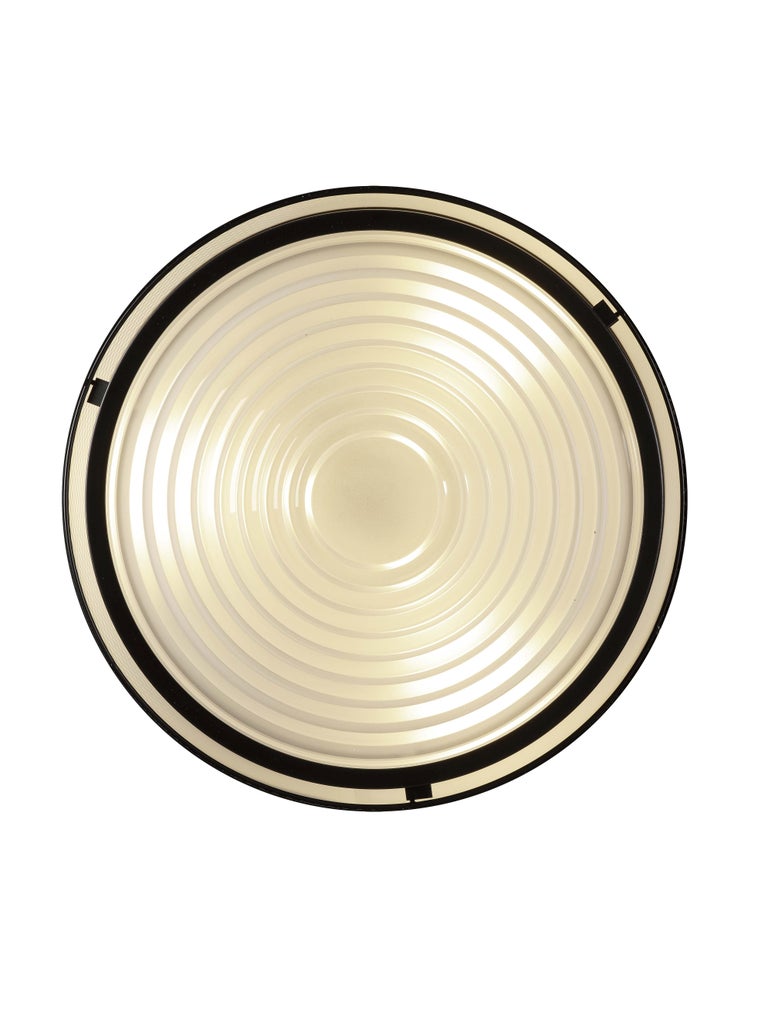 Large Pierre Guariche 'G13' Wall or Ceiling Light for Sammode Studio in Black For Sale 4