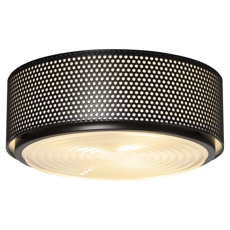 Large Pierre Guariche 'G13' Wall or Ceiling Light for Sammode Studio in Black For Sale