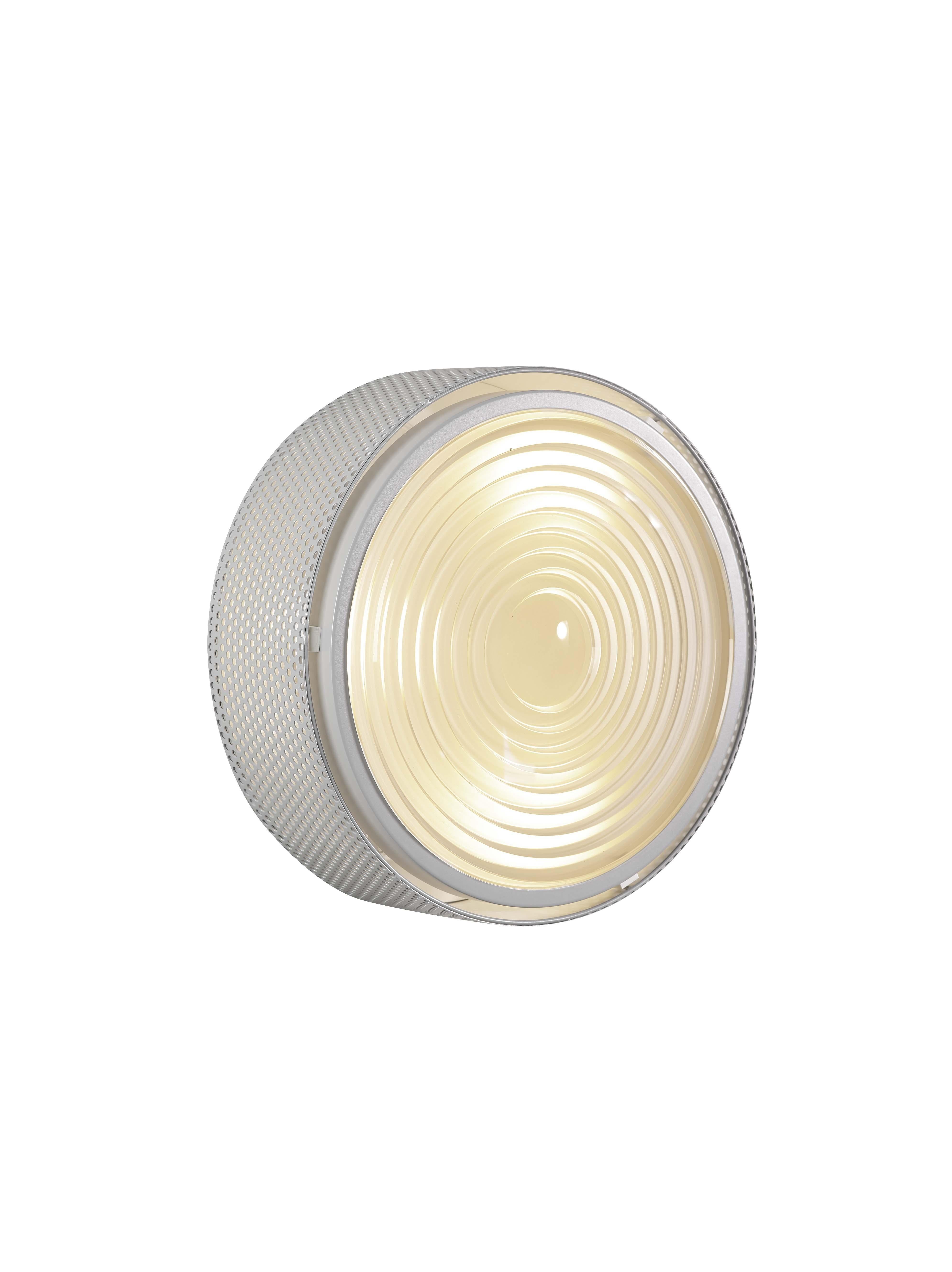 Aluminum Large Pierre Guariche 'G13' Wall or Ceiling Light for Sammode Studio in Gray For Sale