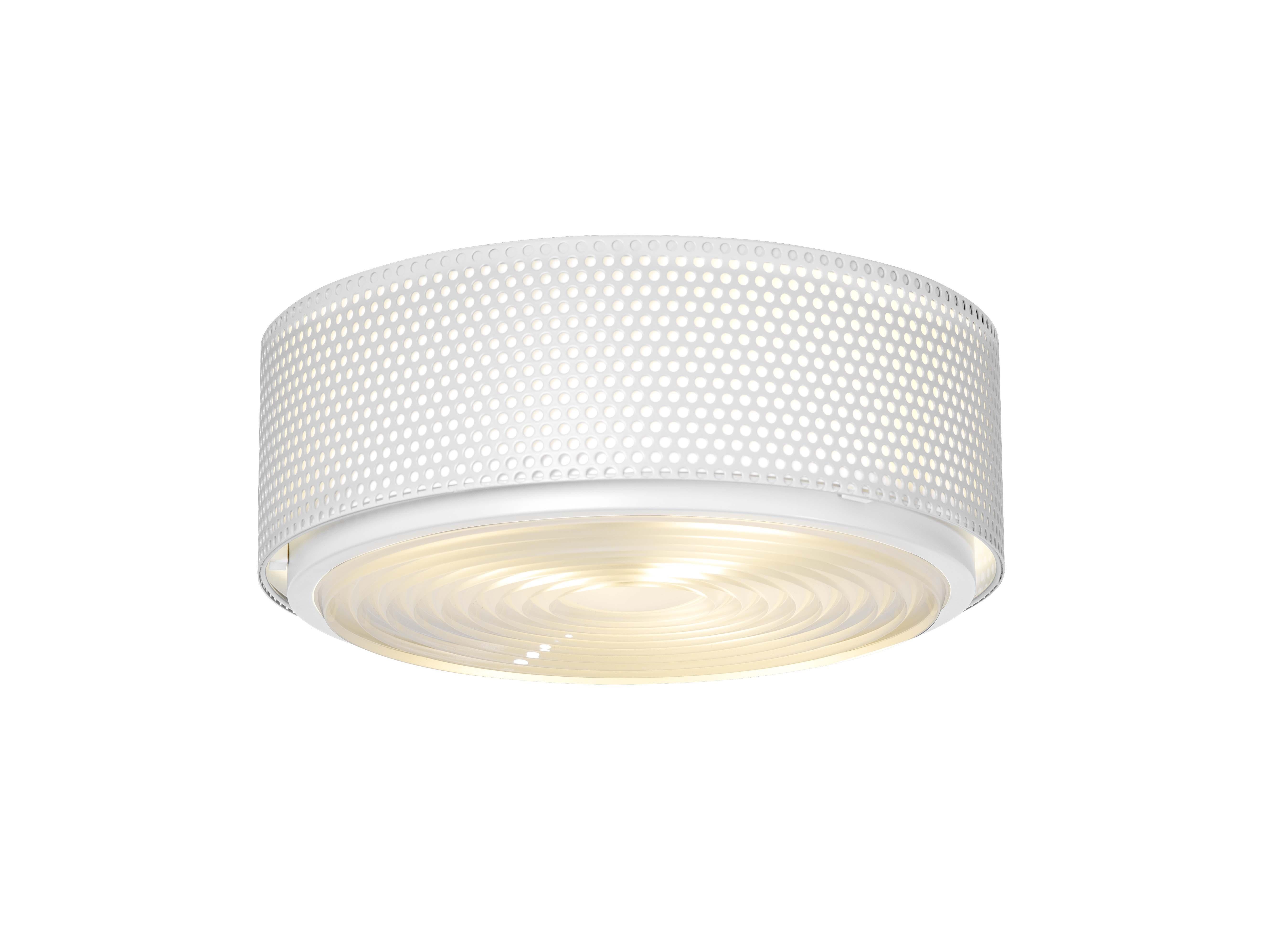 Aluminum Large Pierre Guariche 'G13' Wall or Ceiling Light for Sammode Studio in White For Sale