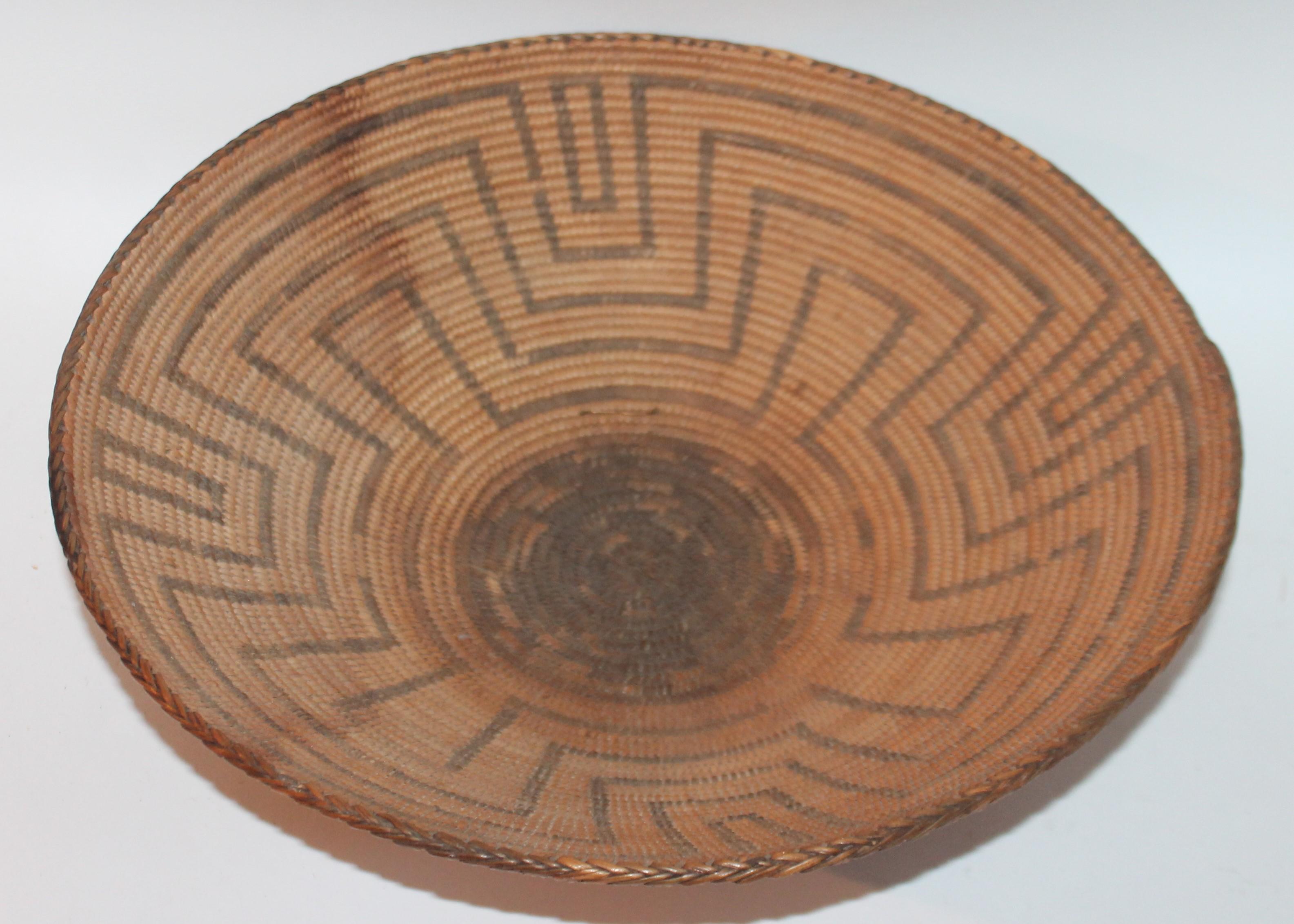 Adirondack 19th Century Pima Indian Large Basket