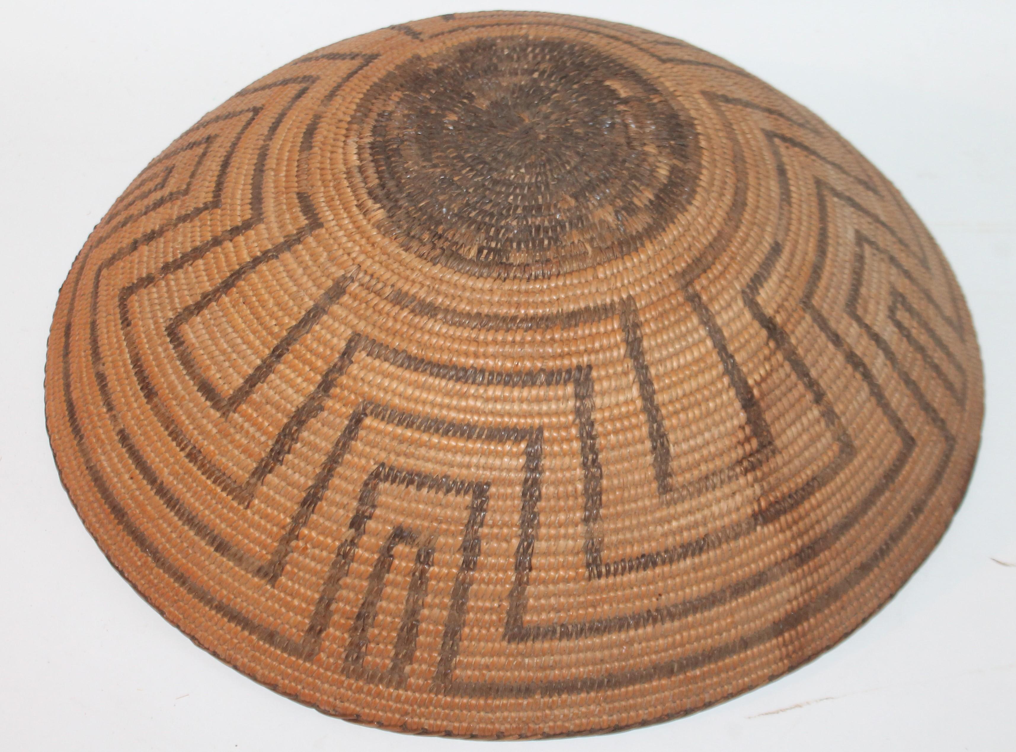 American 19th Century Pima Indian Large Basket