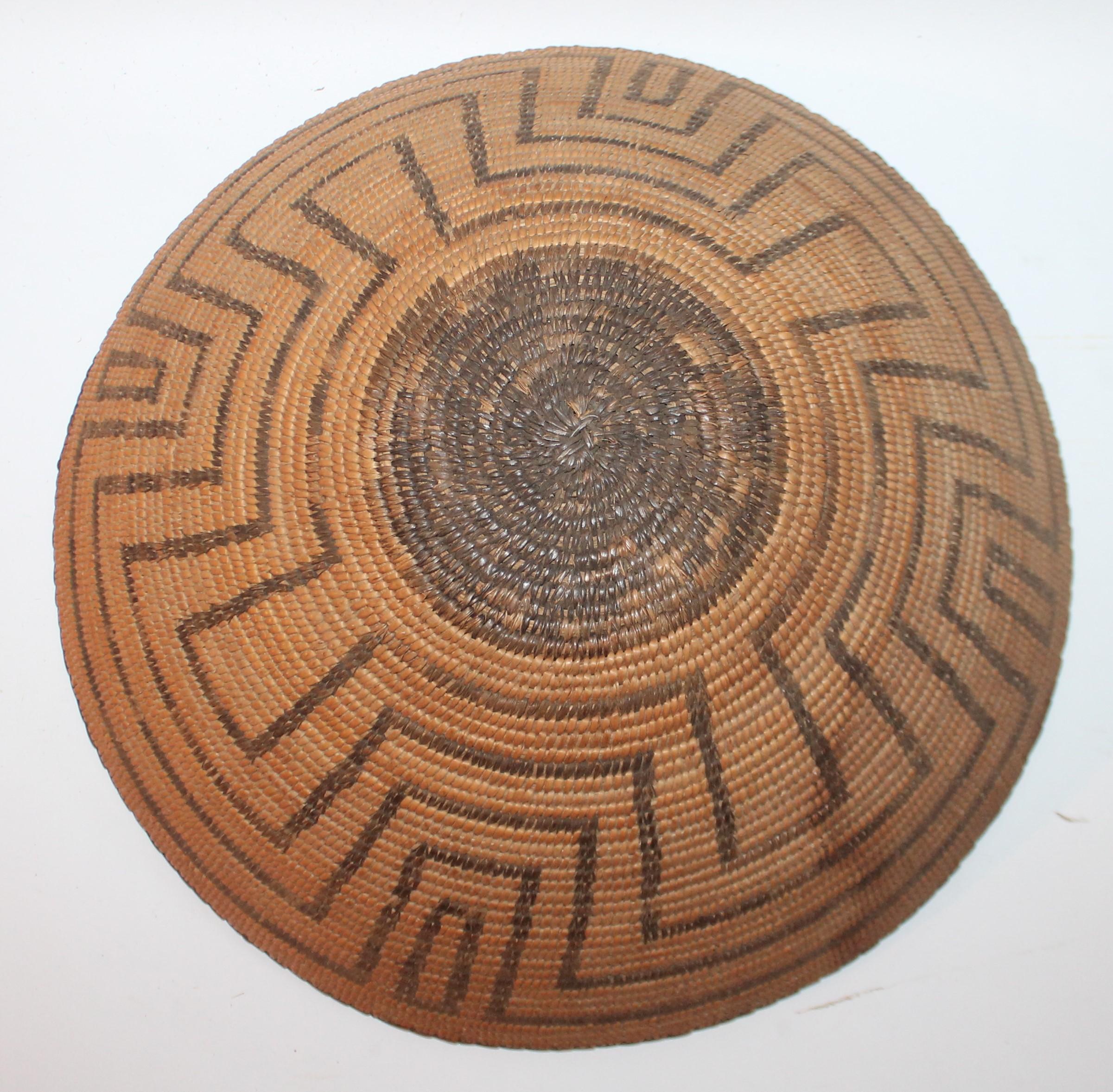 Hand-Crafted 19th Century Pima Indian Large Basket